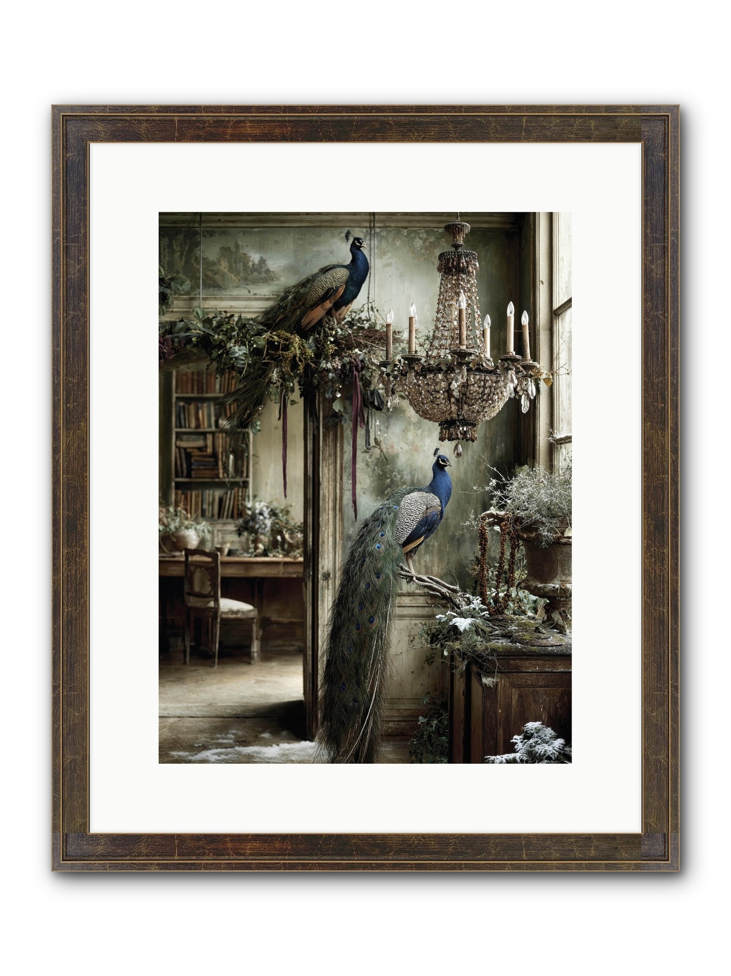 Wings & Wishes Assembly Framed Print - Slimwoods Black/Gold 12x16