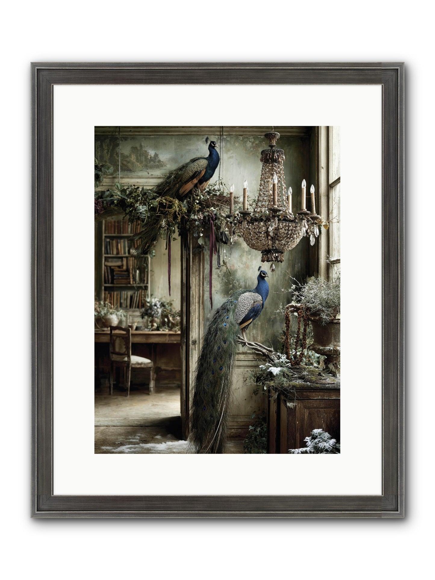 Wings & Wishes Assembly Framed Print - Slimwoods Black/Silver 12x16
