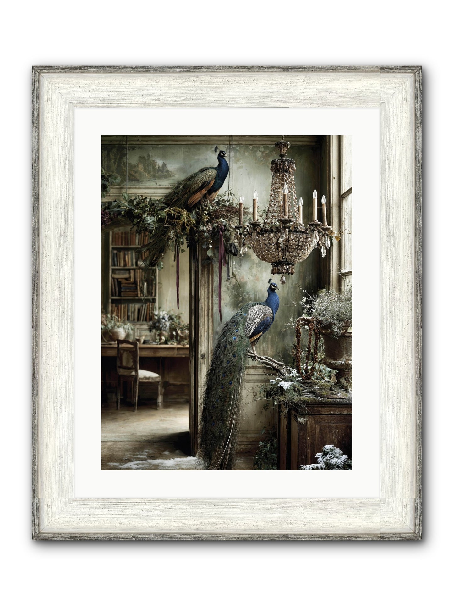 Wings & Wishes Assembly Framed Print - Driftwood White 18x24