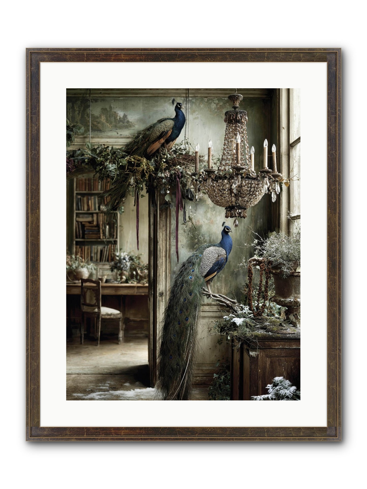 Wings & Wishes Assembly Framed Print - Slimwoods Black/Gold 18x24