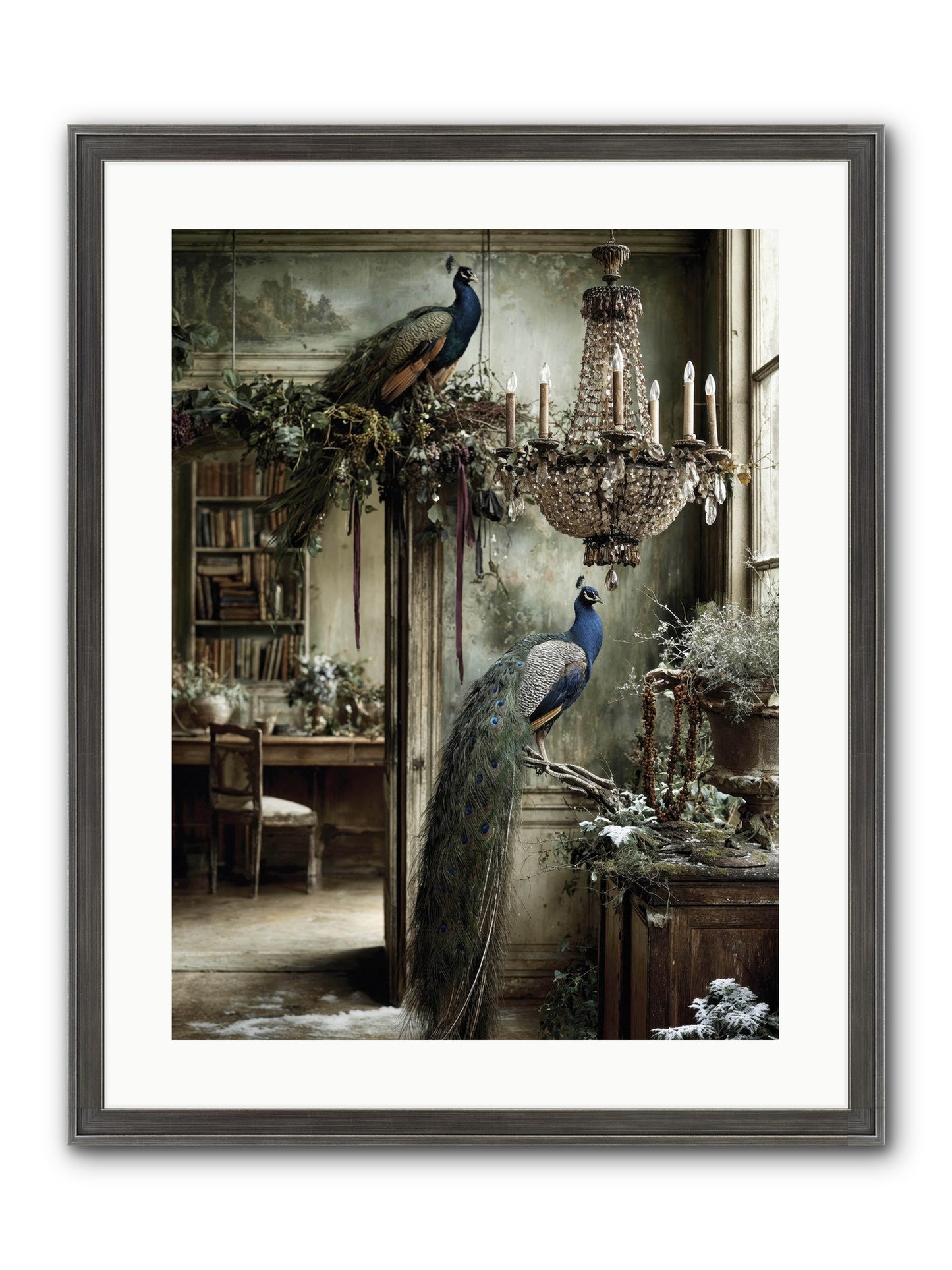 Wings & Wishes Assembly Framed Print - Slimwoods Black/Silver 18x24
