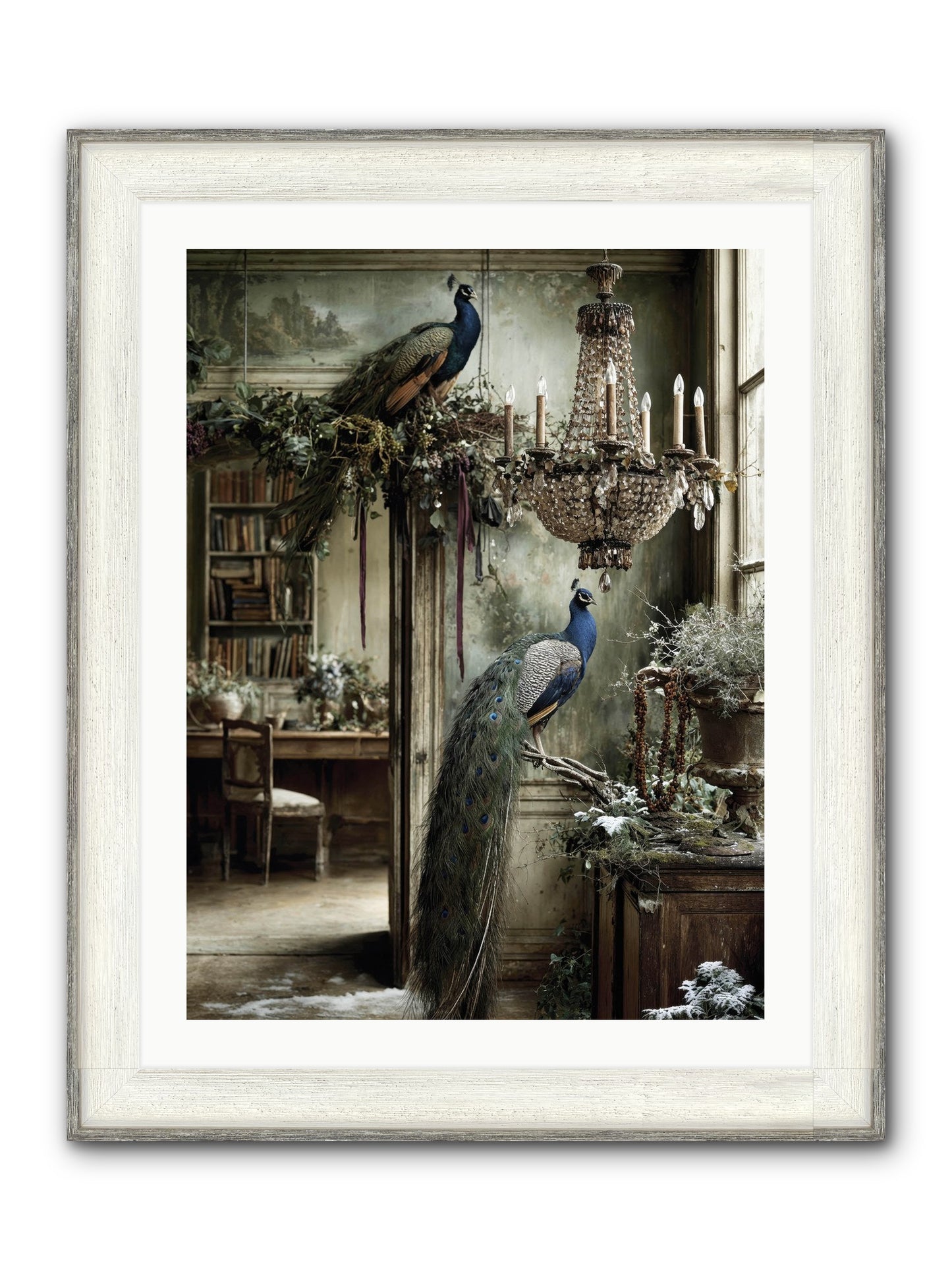 Wings & Wishes Assembly Framed Print - Driftwood White 24x32