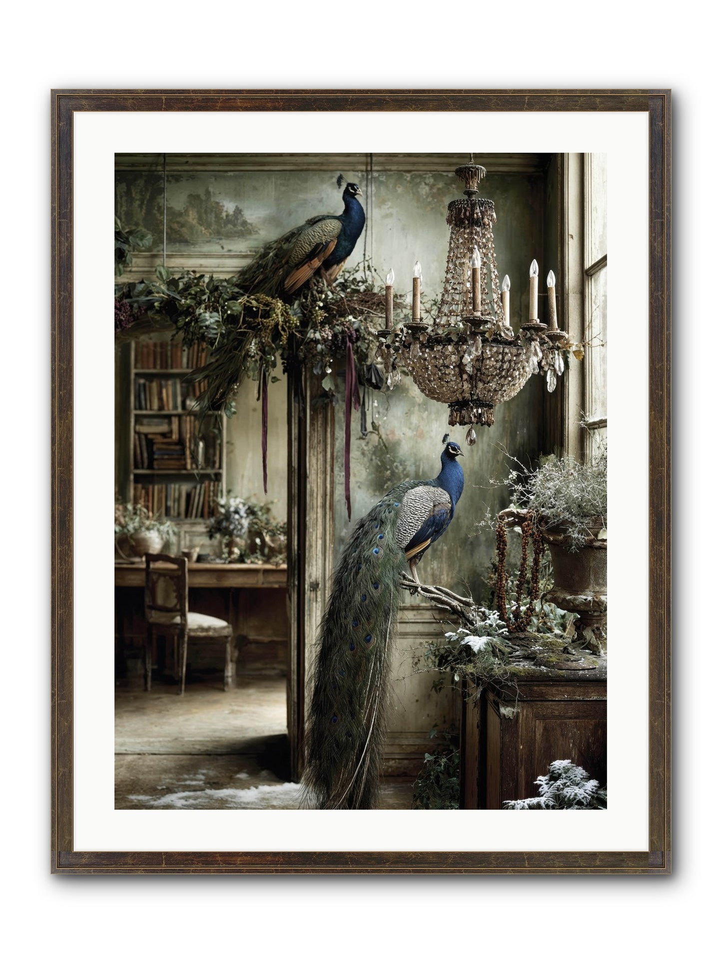 Wings & Wishes Assembly Framed Print - Slimwoods Black/Gold 24x32