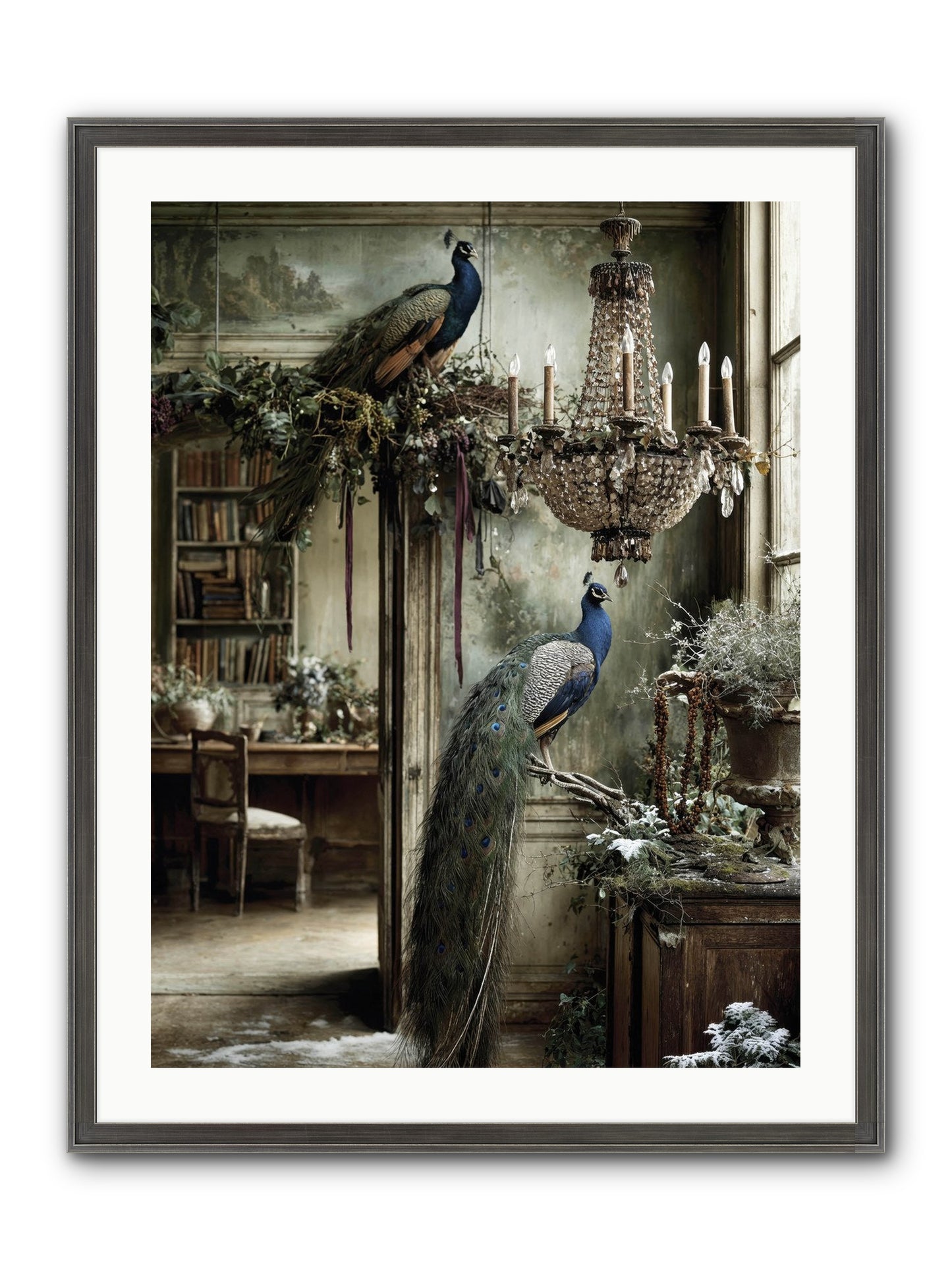 Wings & Wishes Assembly Framed Print - Slimwoods Black/Silver 24x32