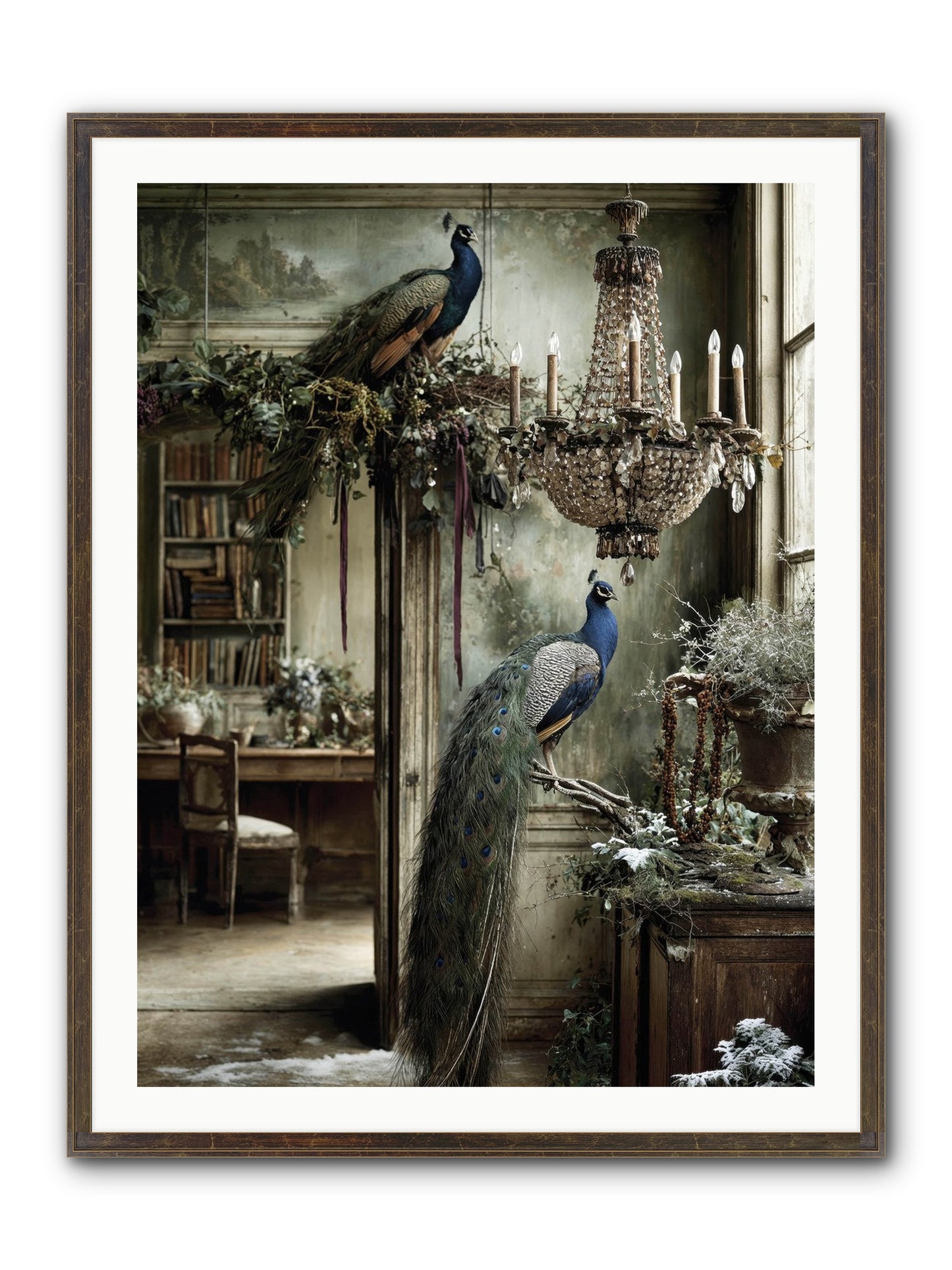 Wings & Wishes Assembly Framed Print - Slimwoods Black/Gold 30x40