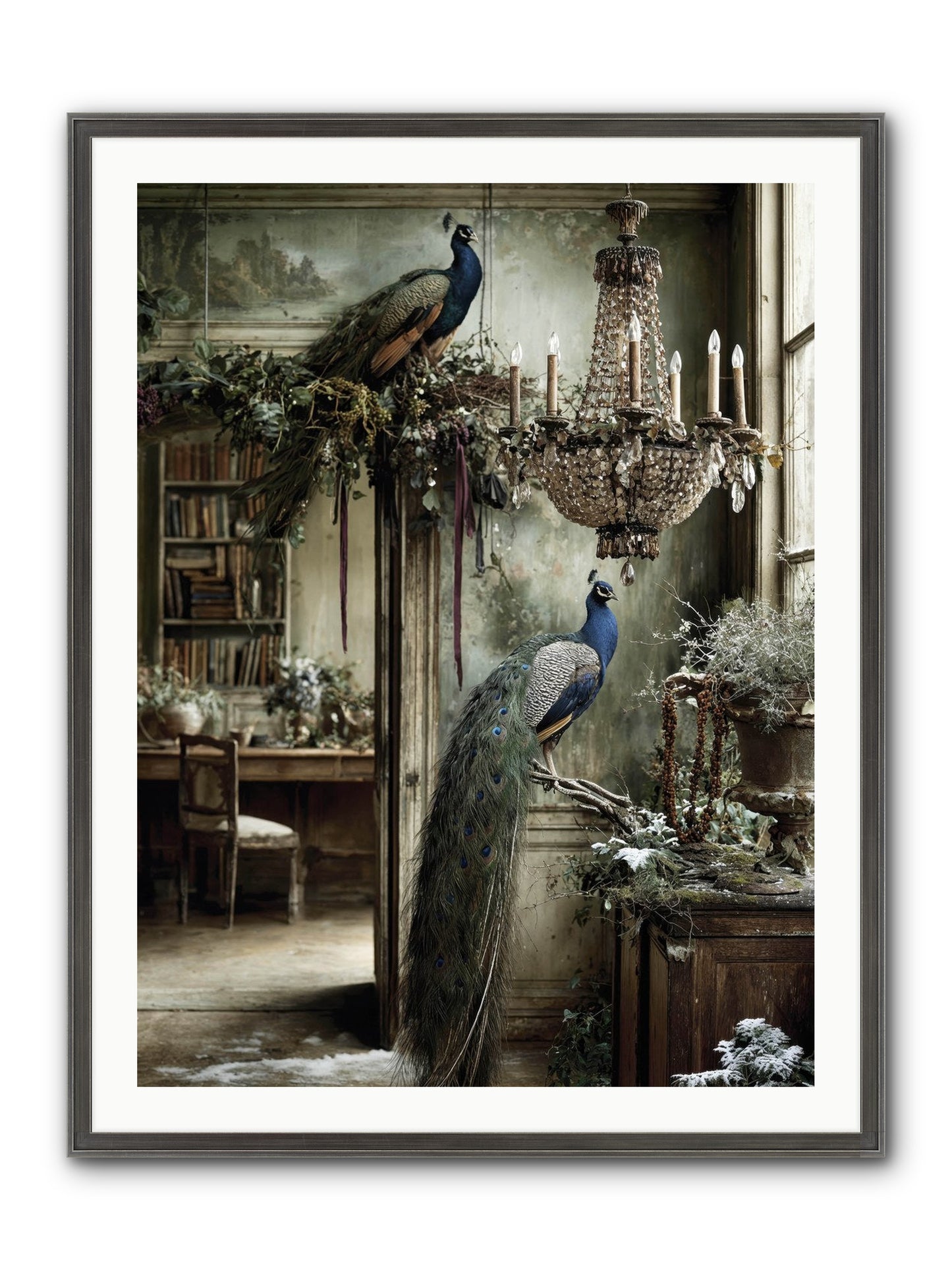 Wings & Wishes Assembly Framed Print - Slimwoods Black/Silver 30x40