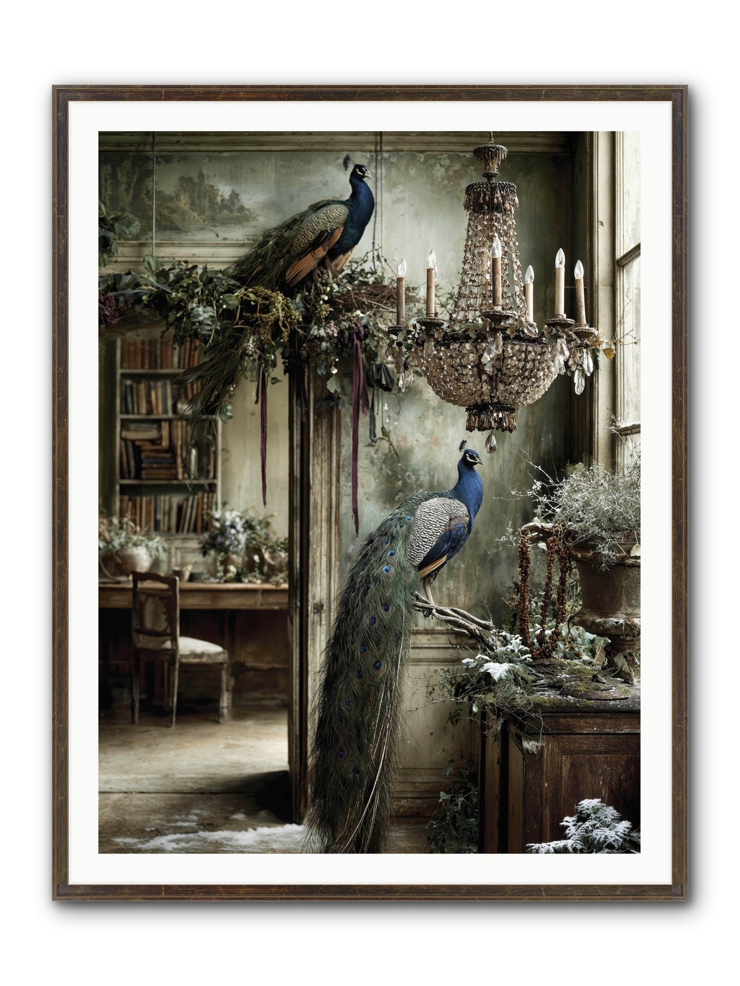 Wings & Wishes Assembly Framed Print - Slimwoods Black/Gold 36x48