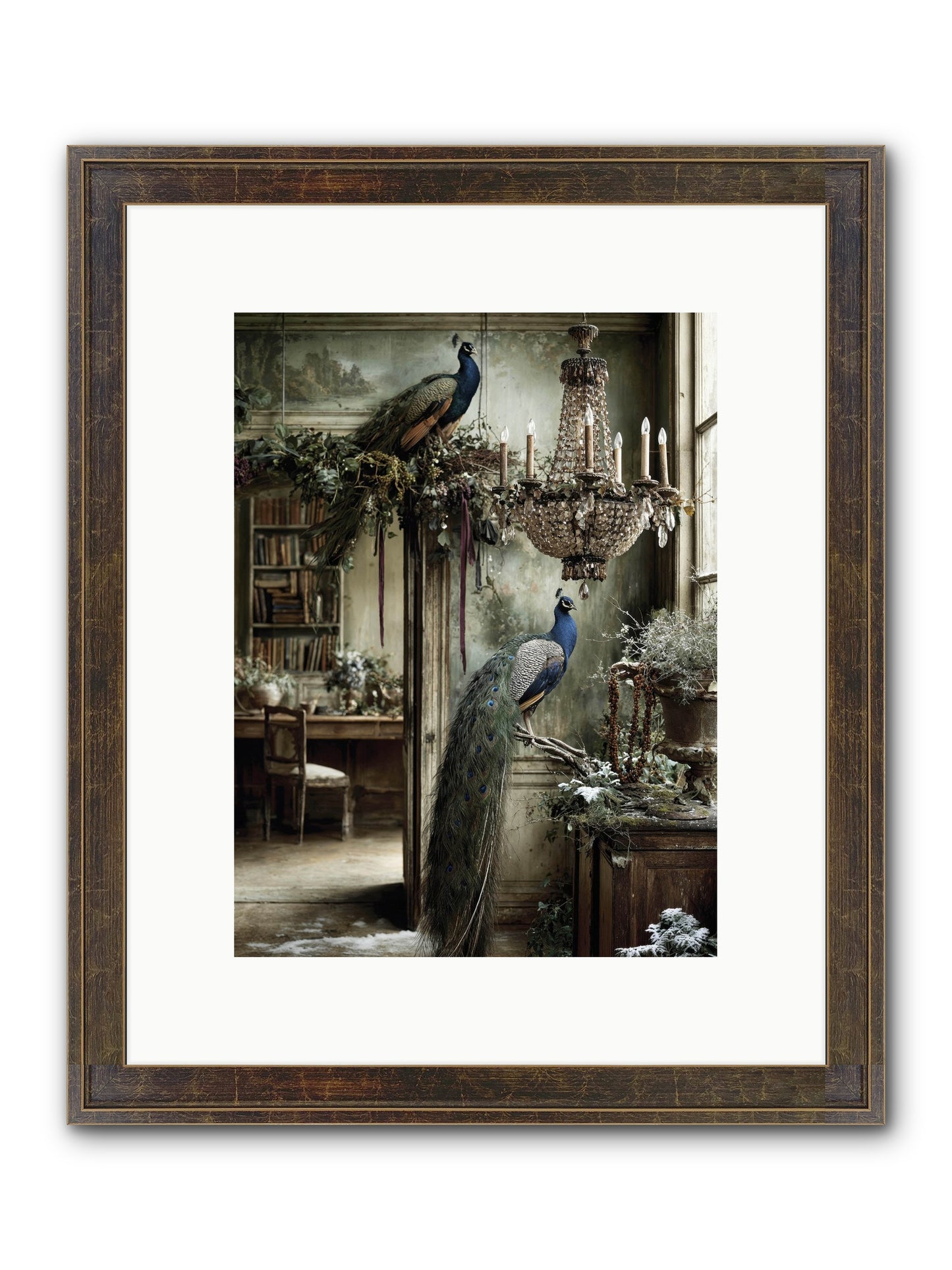 Wings & Wishes Assembly Framed Print - Slimwoods Black/Gold 9x12