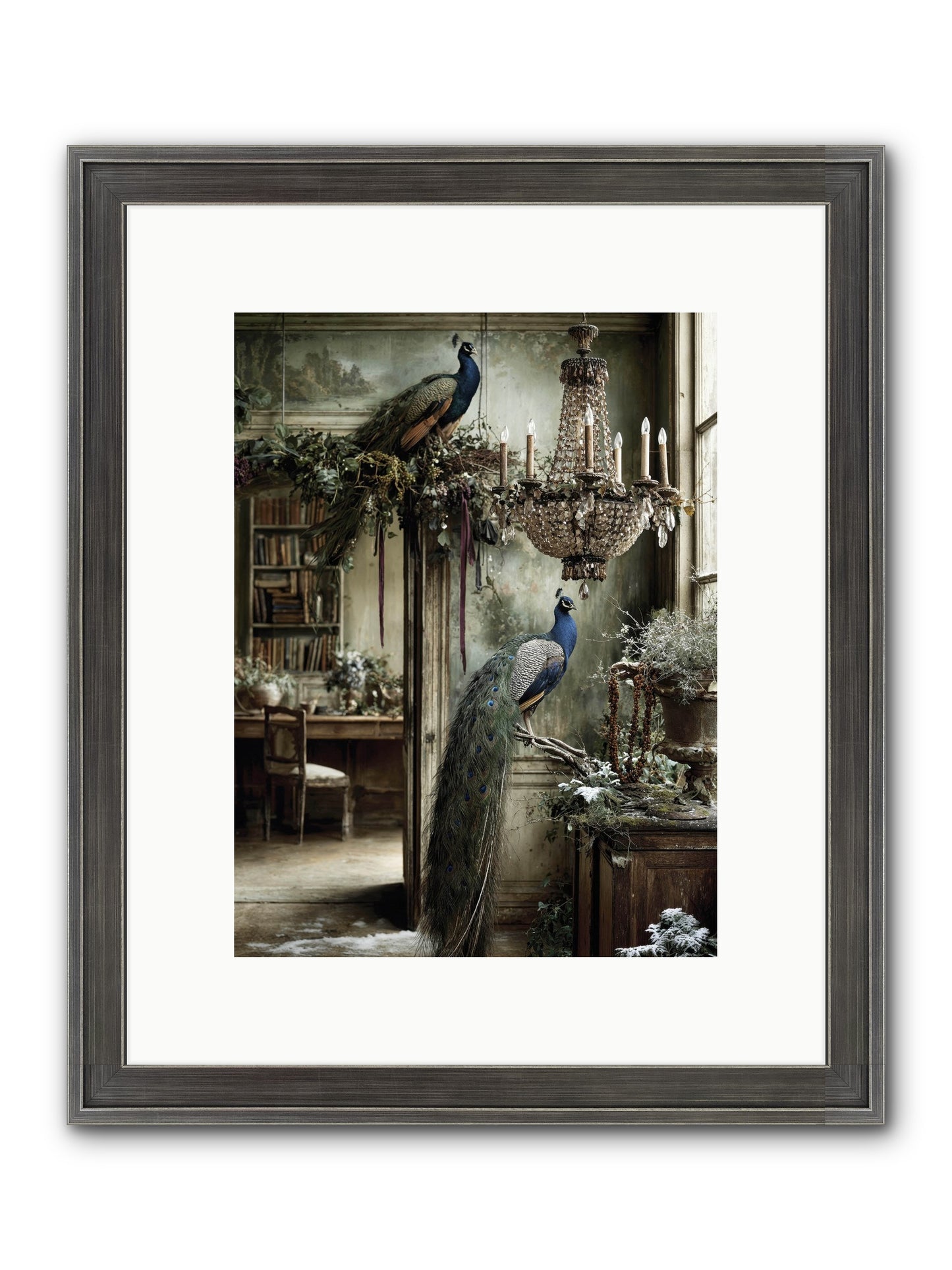Wings & Wishes Assembly Framed Print - Slimwoods Black/Silver 9x12