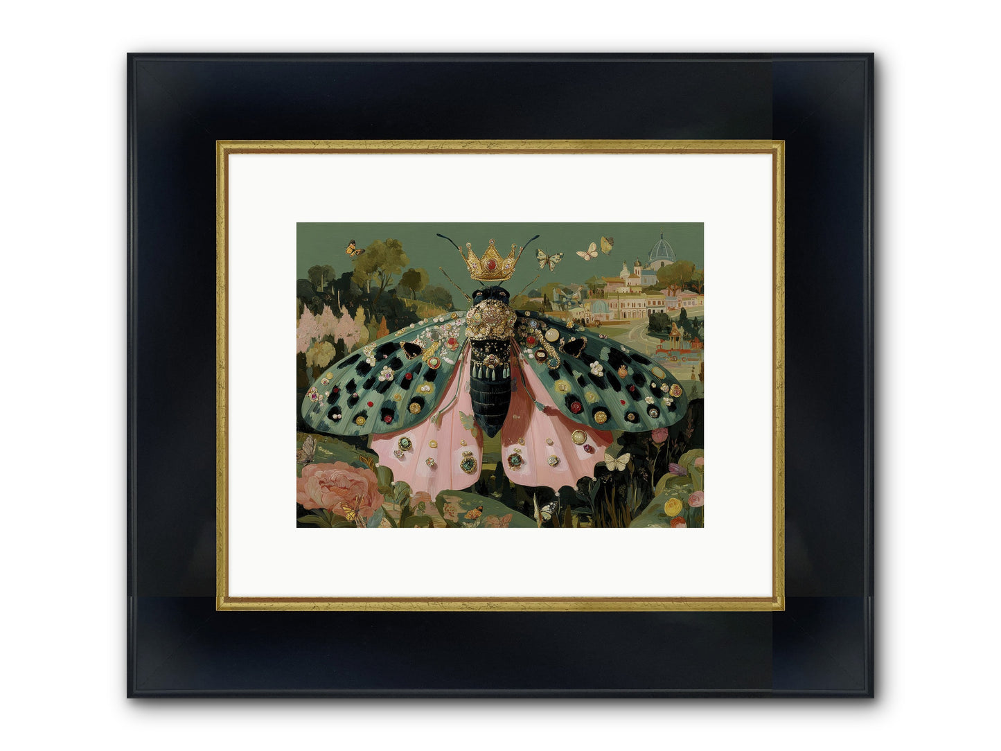 Winsome Extravaganza Framed Print - Wide Black w/Gold 12x9
