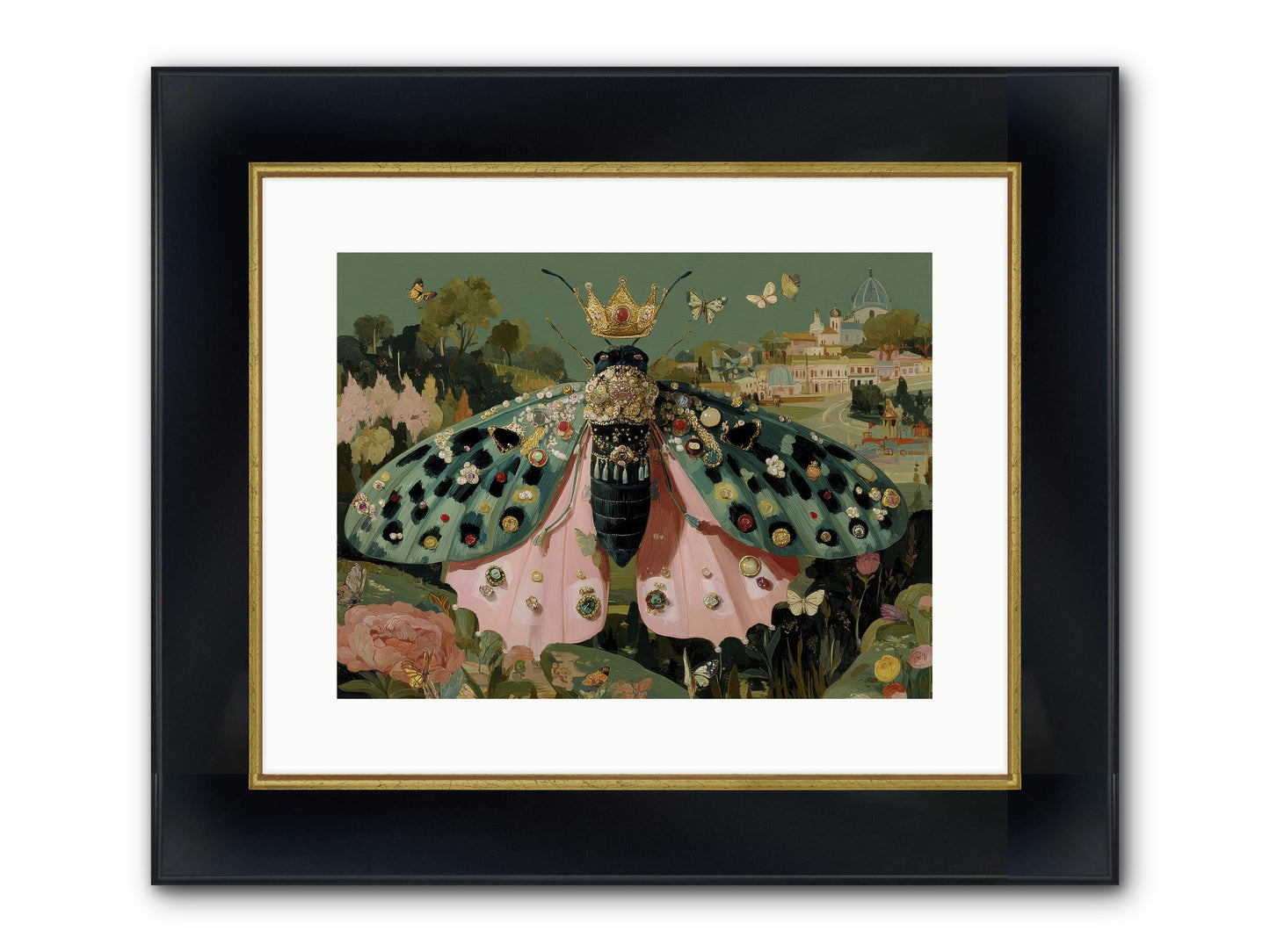 Winsome Extravaganza Framed Print - Wide Black w/Gold 16x12