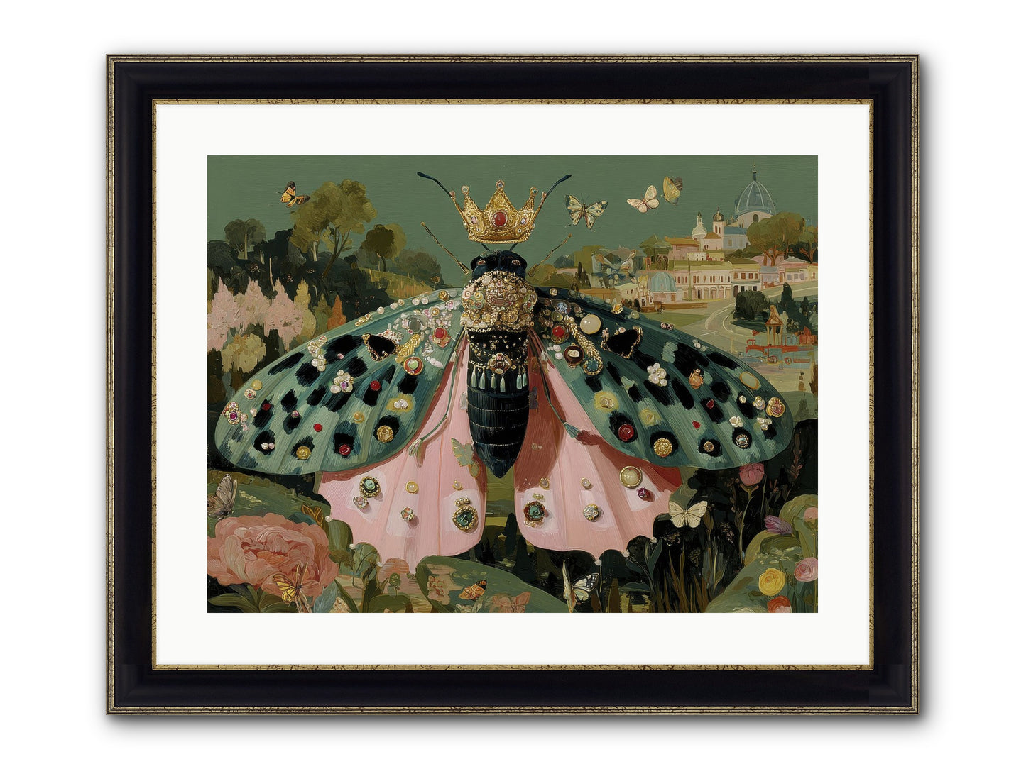 Winsome Extravaganza Framed Print - Black & Gold 24x18