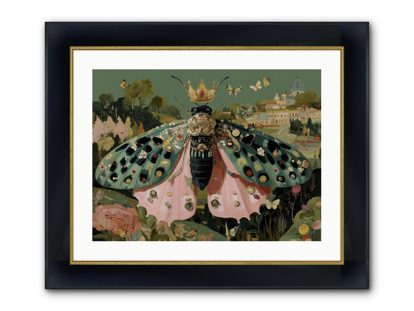 Winsome Extravaganza Framed Print - Wide Black w/Gold 24x18