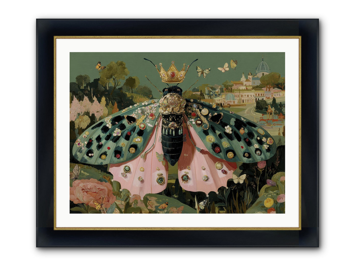 Winsome Extravaganza Framed Print - Wide Black w/Gold 32x24