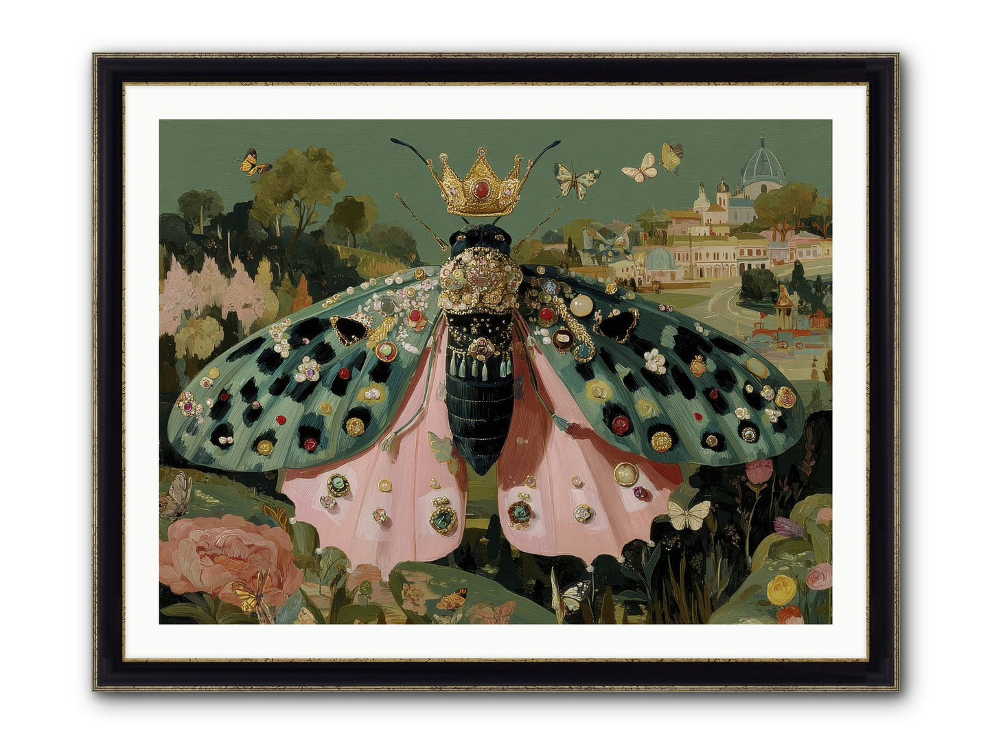 Winsome Extravaganza Framed Print - Black & Gold 40x30