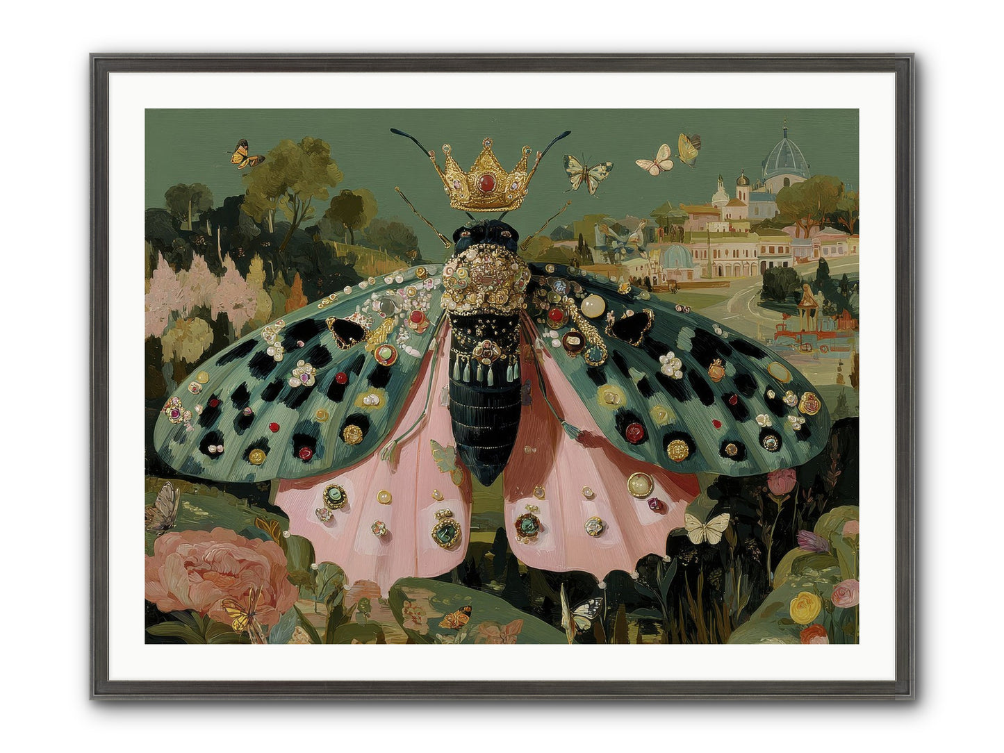 Winsome Extravaganza Framed Print - Slimwoods Black/Silver 40x30