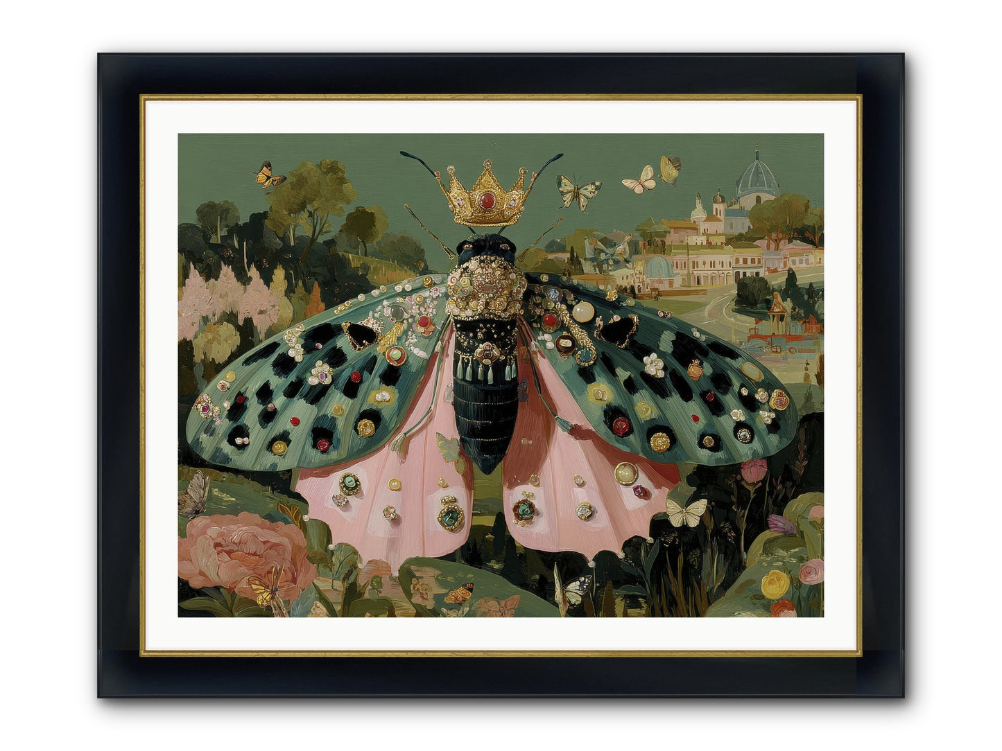 Winsome Extravaganza Framed Print - Wide Black w/Gold 40x30