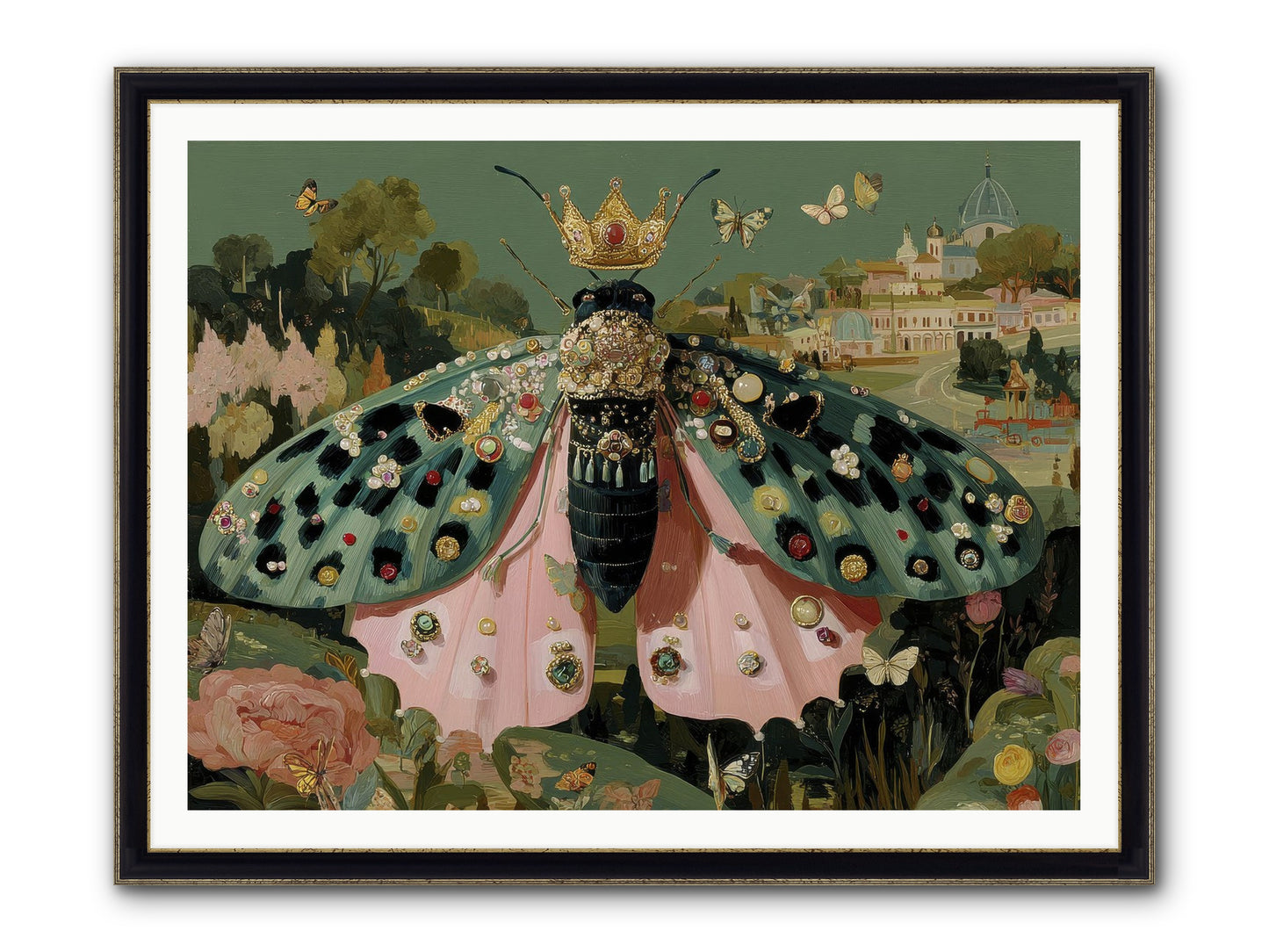 Winsome Extravaganza Framed Print - Black & Gold 48x36