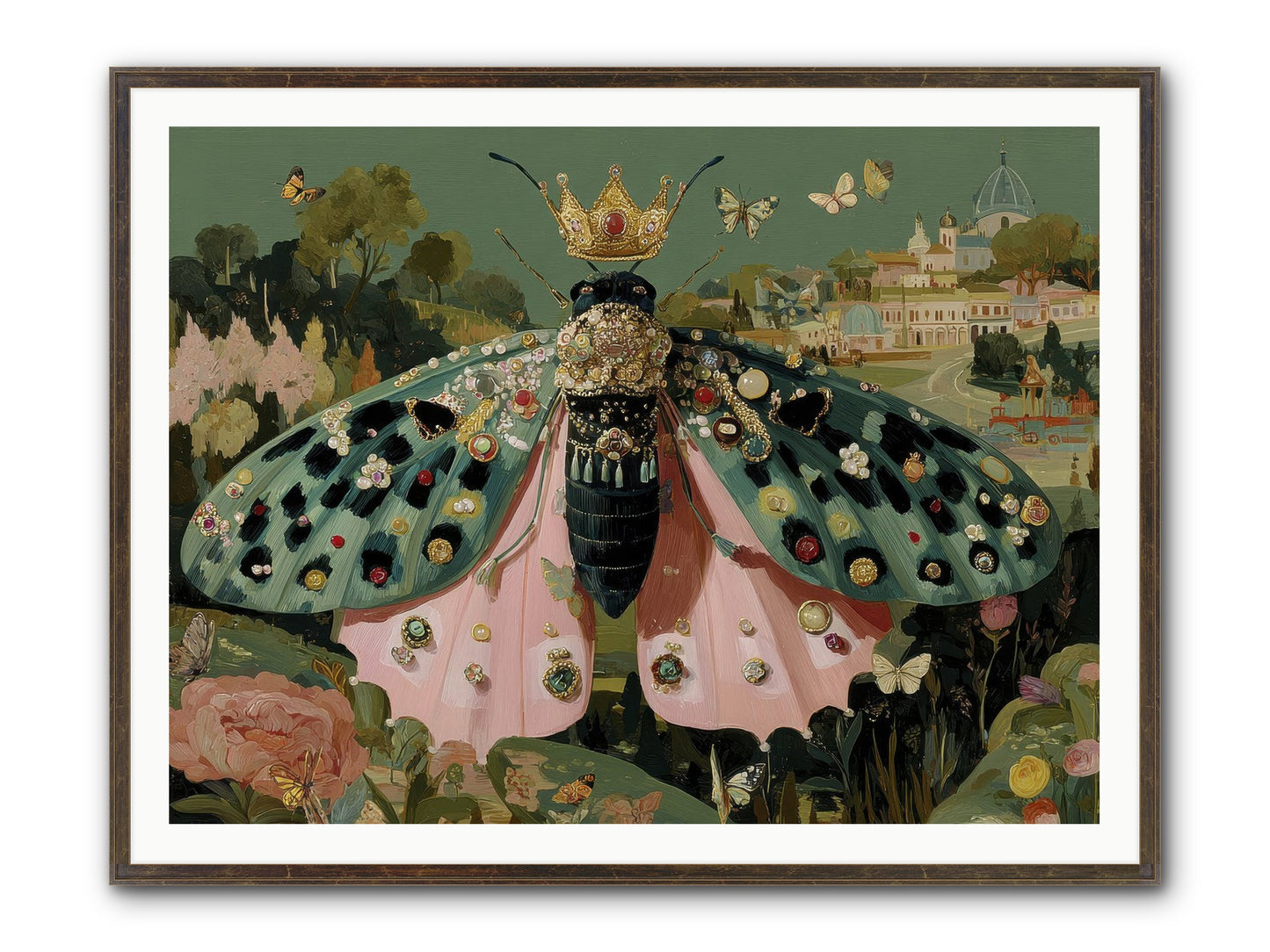 Winsome Extravaganza Framed Print - Slimwoods Black/Gold 48x36