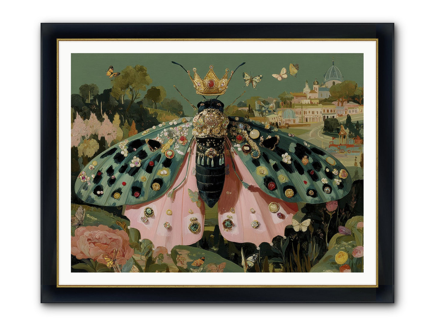 Winsome Extravaganza Framed Print - Wide Black w/Gold 48x36