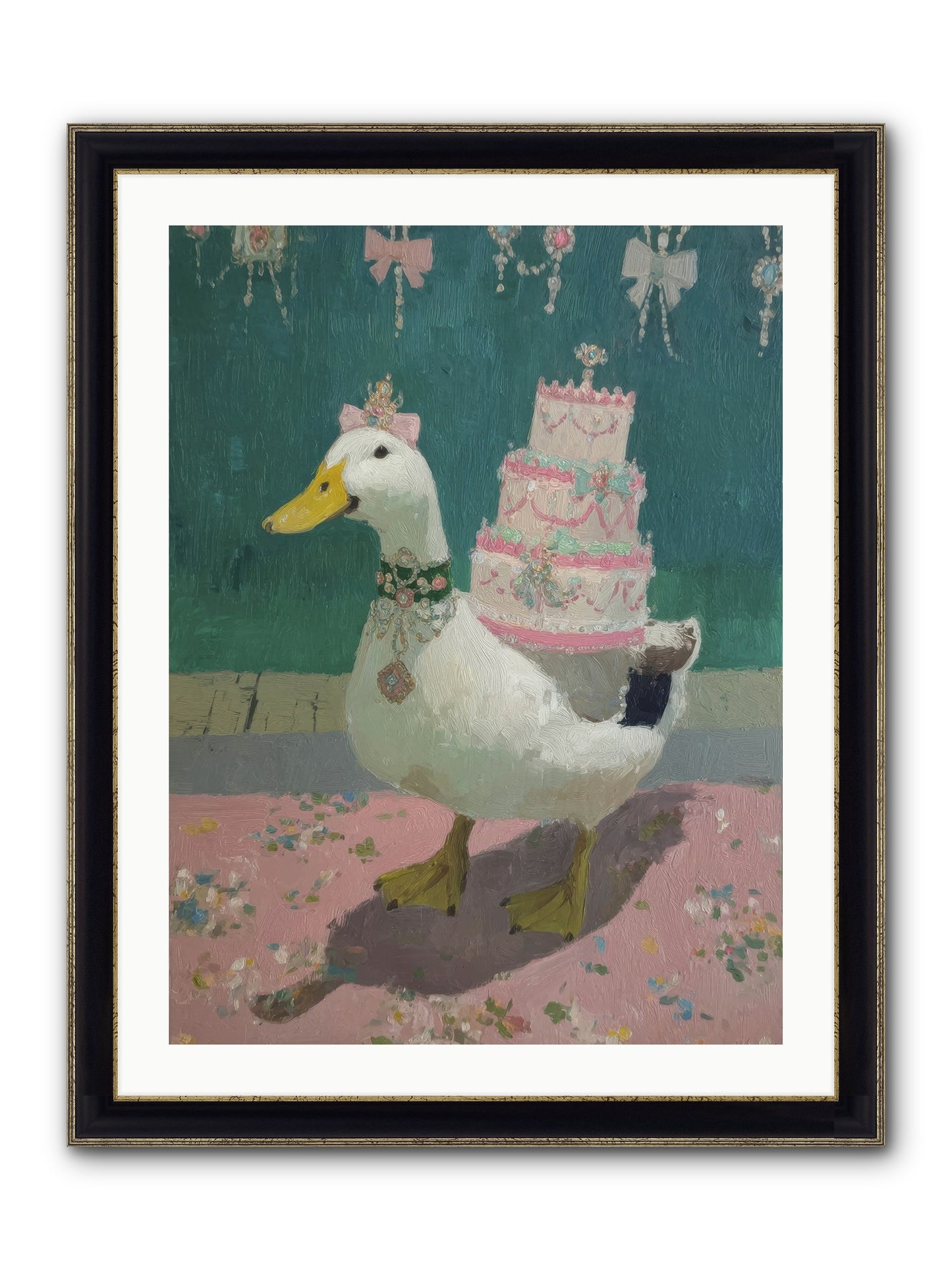 Winsome Treasures Framed Print - Black & Gold 24x32