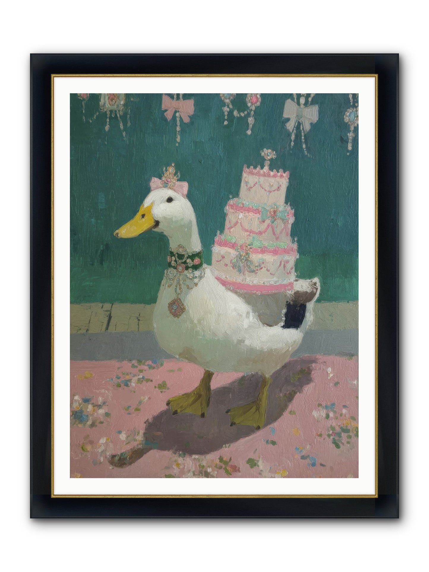 Winsome Treasures Framed Print - Wide Black w/Gold 36x48