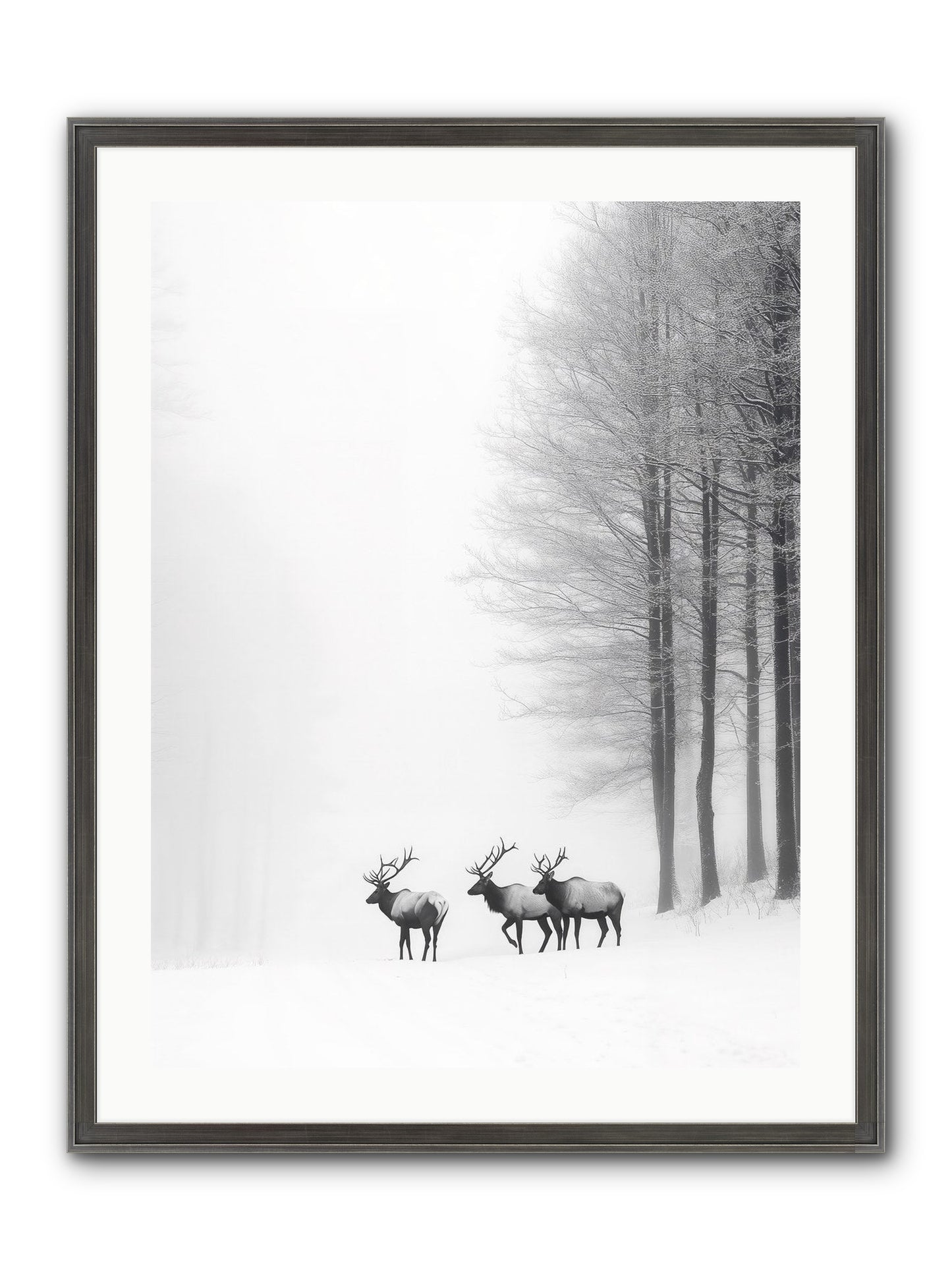 Winter's Grace Framed Print - Slimwoods Black/Silver 24x32
