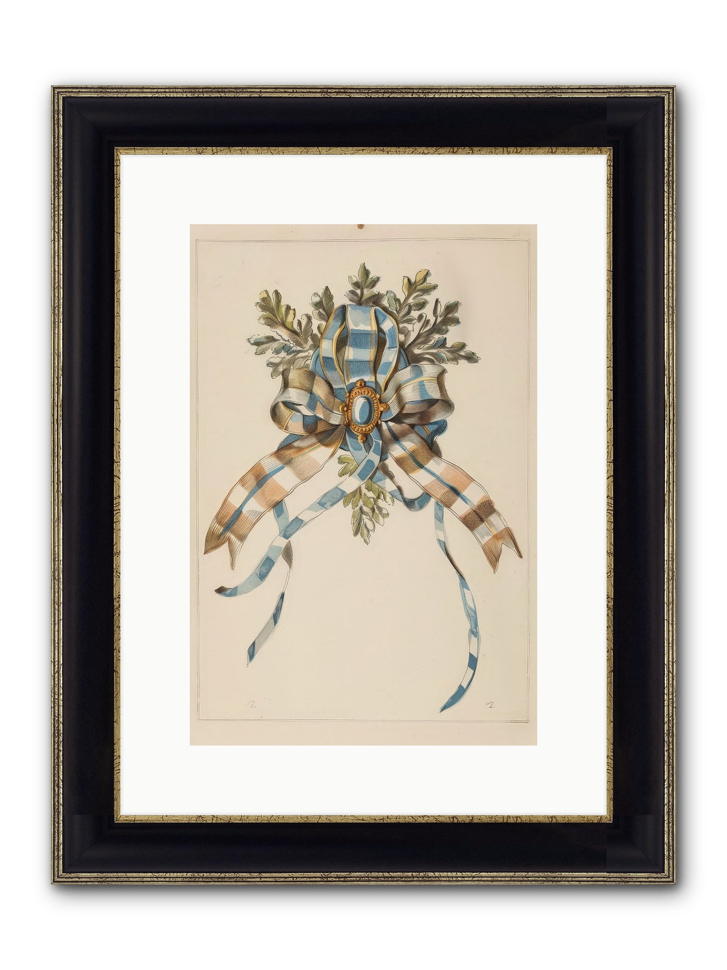 Winter's Jewel Framed Print - Black & Gold 10x15