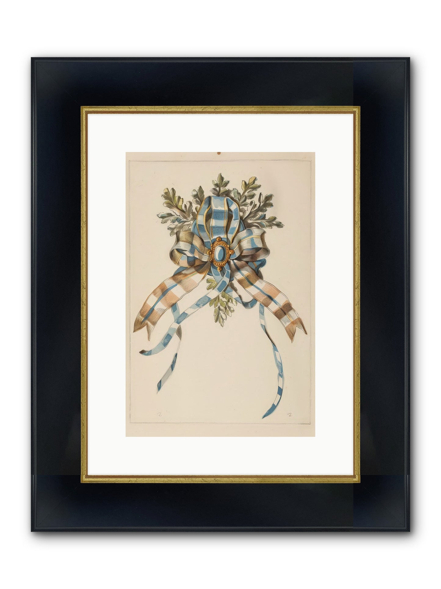 Winter's Jewel Framed Print - Wide Black w/Gold 10x15