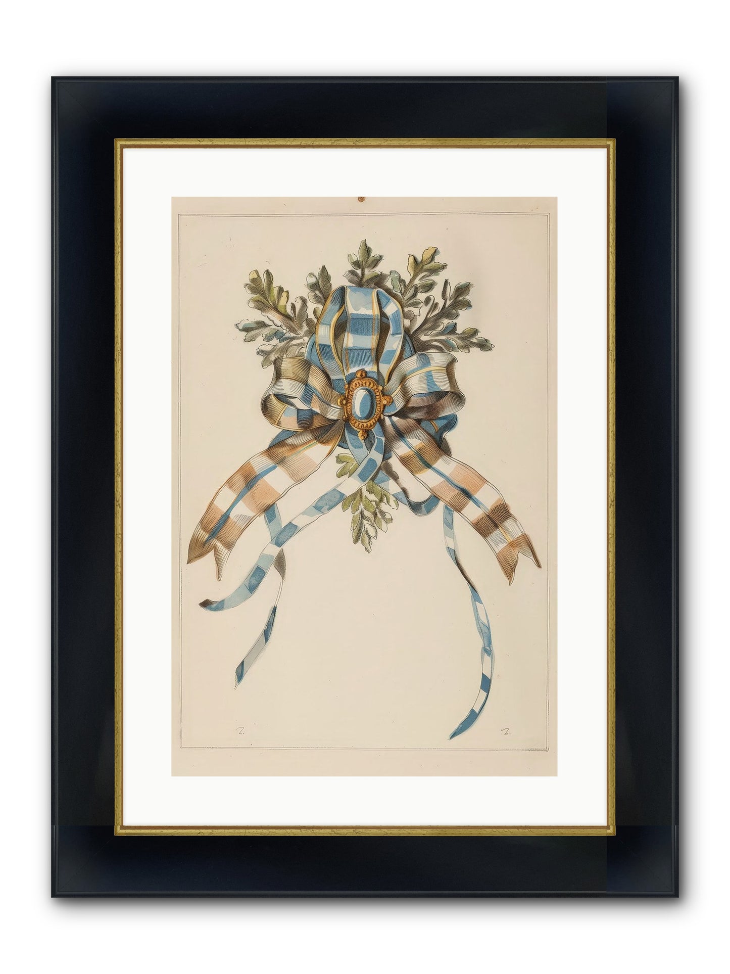 Winter's Jewel Framed Print - Wide Black w/Gold 16x24