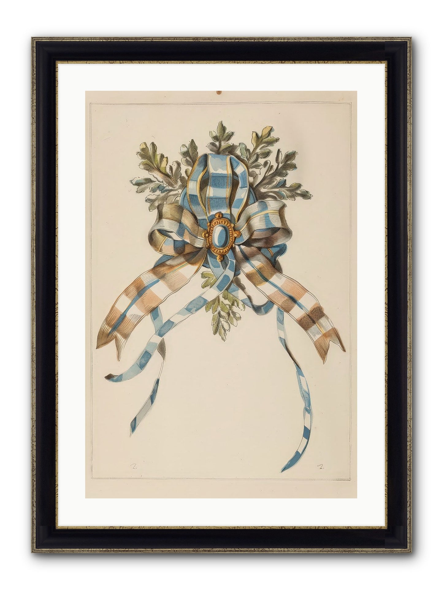 Winter's Jewel Framed Print - Black & Gold 20x30