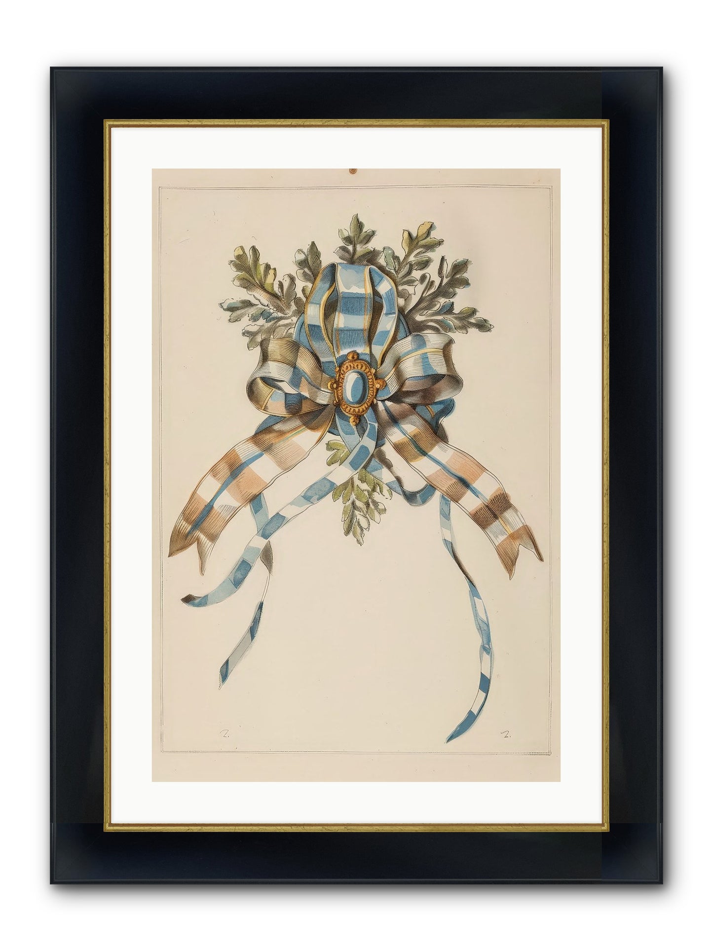Winter's Jewel Framed Print - Wide Black w/Gold 20x30