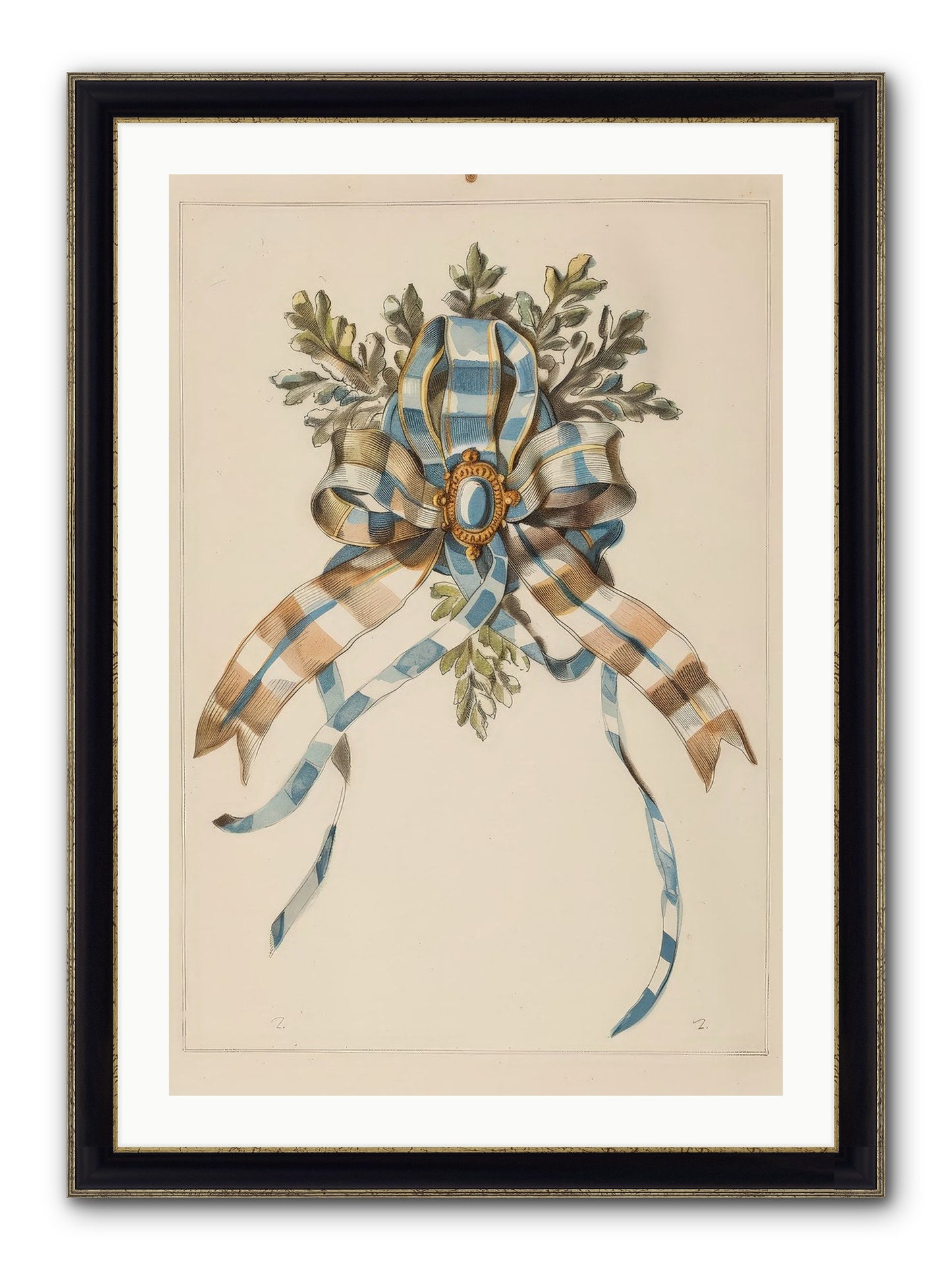 Winter's Jewel Framed Print - Black & Gold 24x36