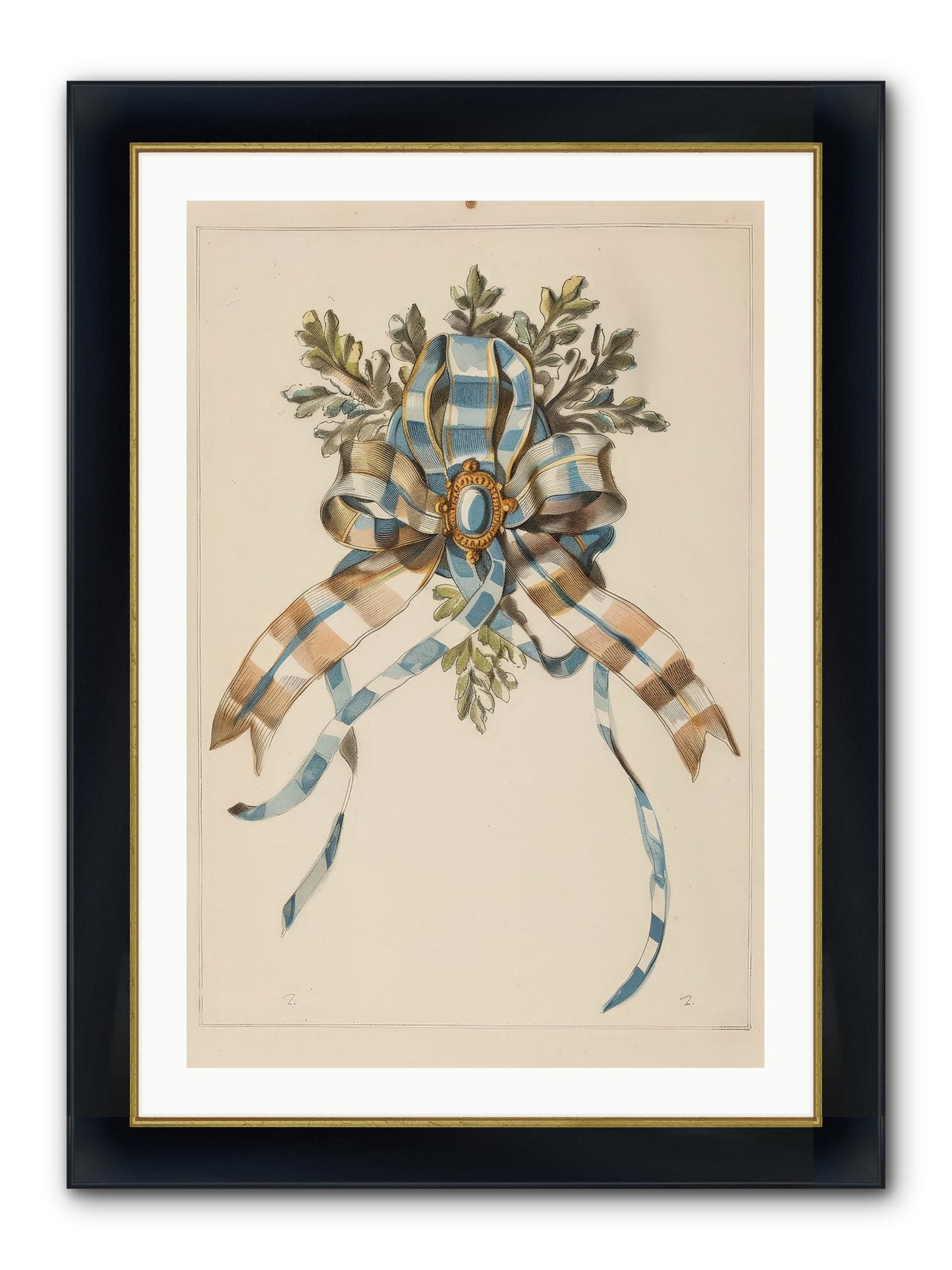 Winter's Jewel Framed Print - Wide Black w/Gold 24x36