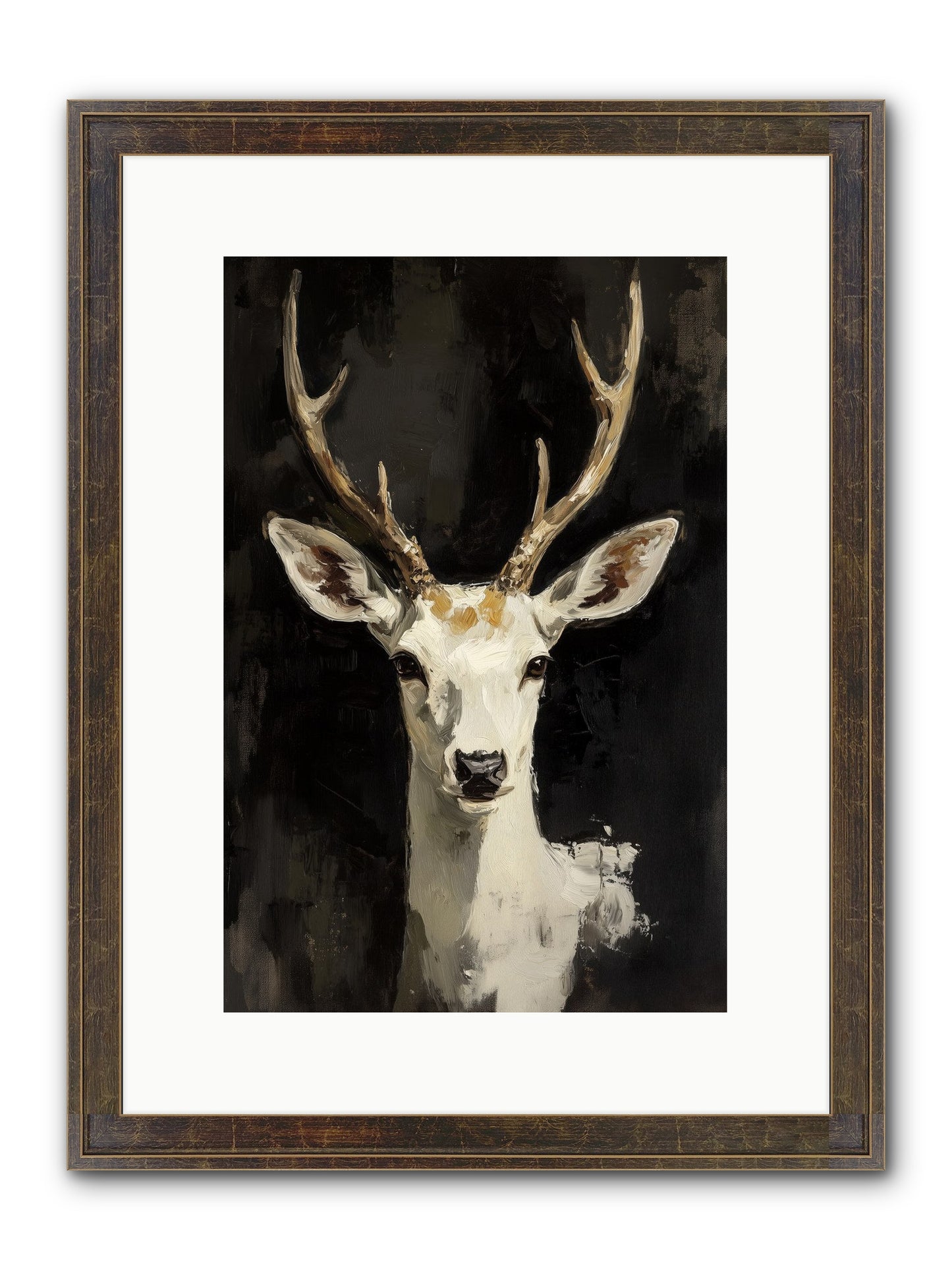 Winter's Whisper Framed Print - Slimwoods Black/Gold 10x15