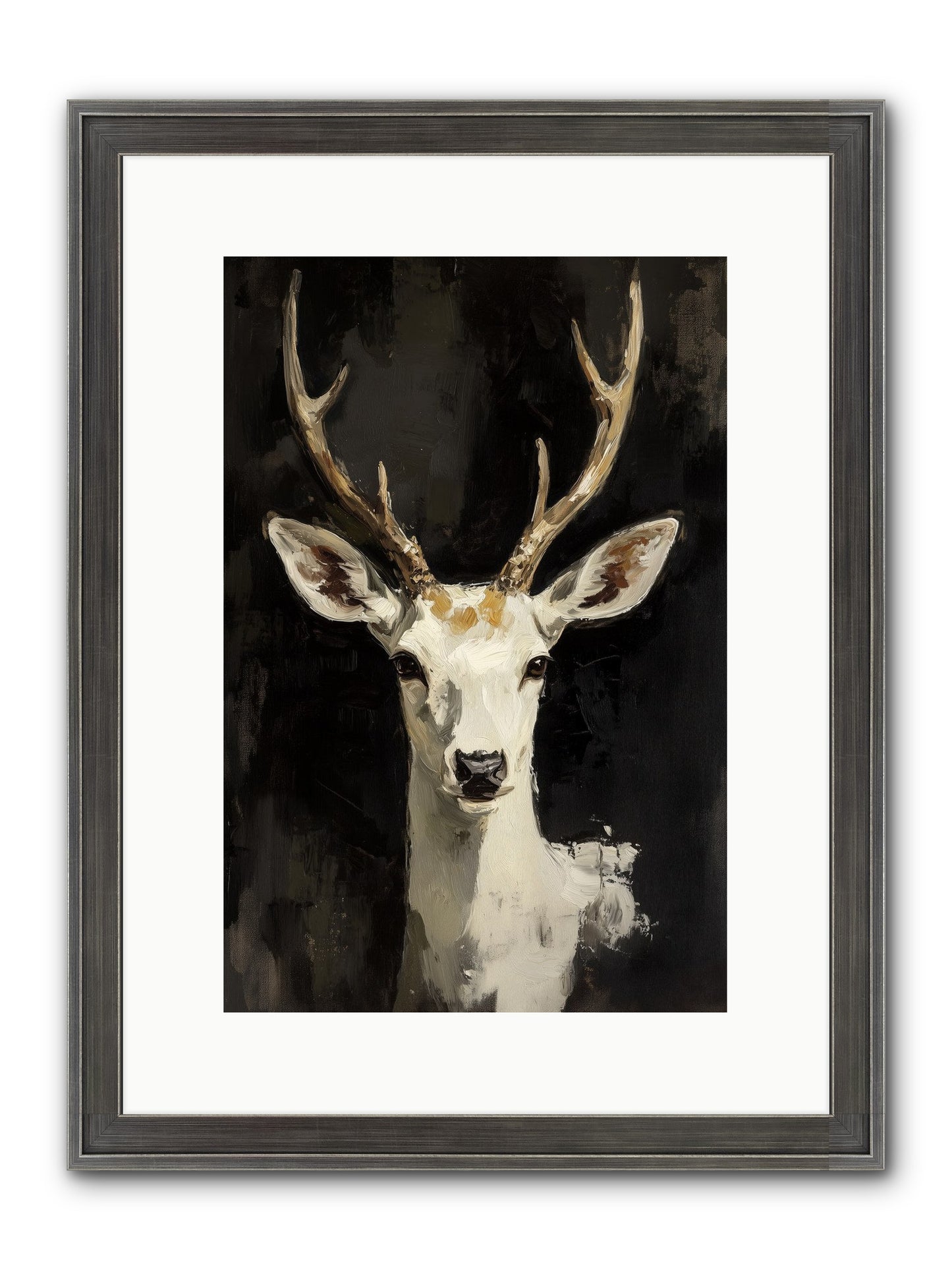 Winter's Whisper Framed Print - Slimwoods Black/Silver 10x15