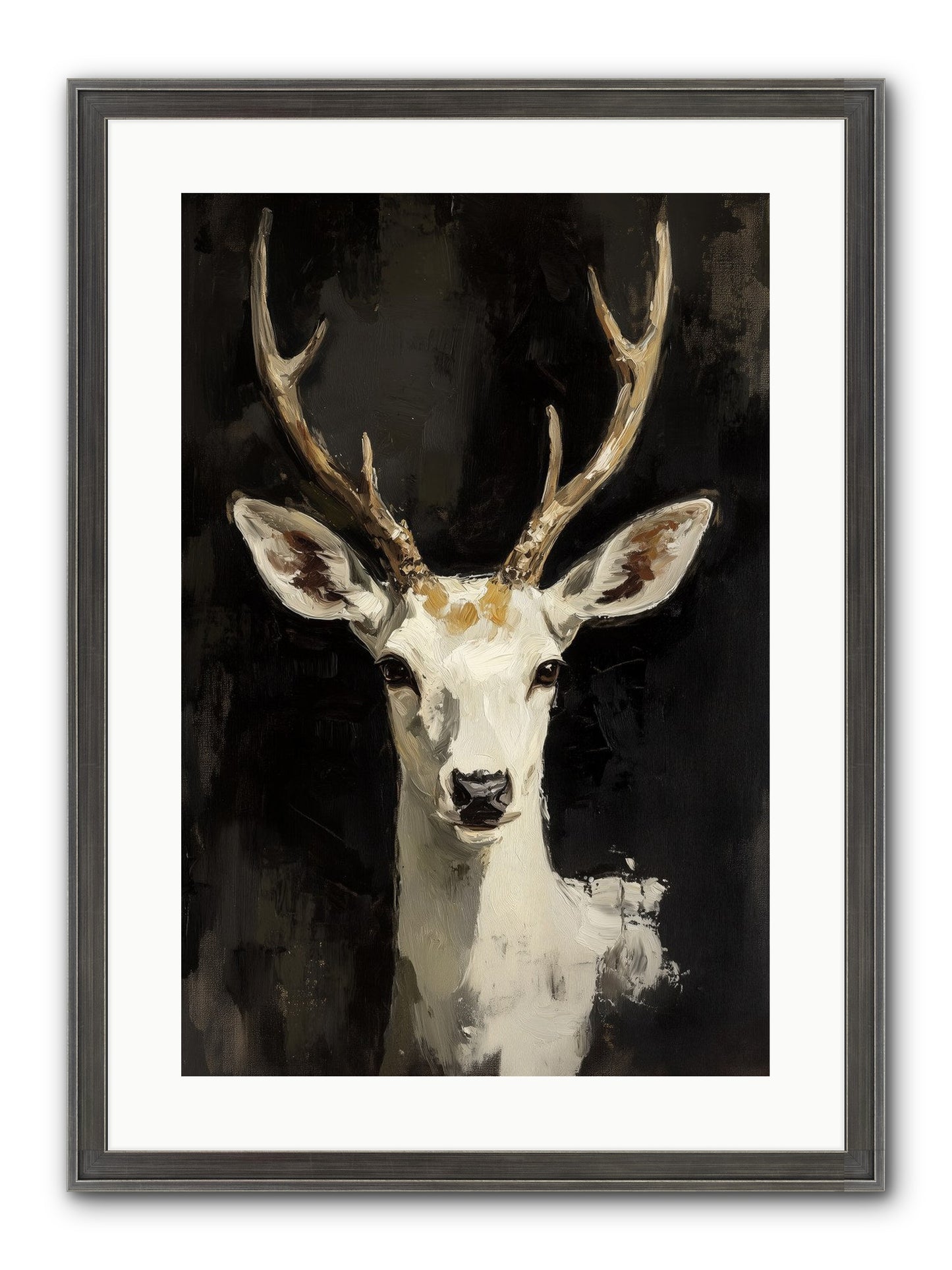 Winter's Whisper Framed Print - Slimwoods Black/Silver 16x24