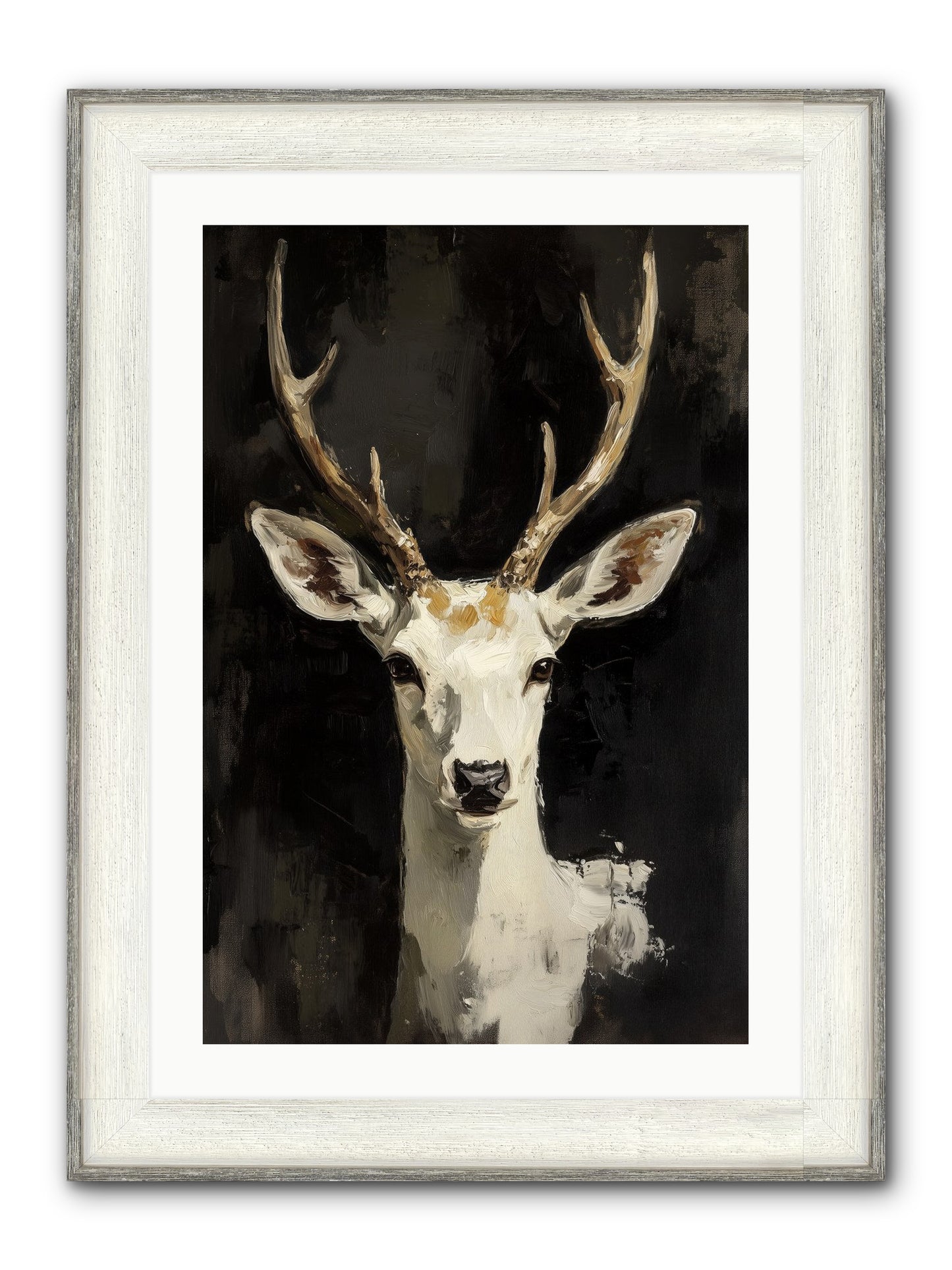 Winter's Whisper Framed Print - Driftwood White 20x30