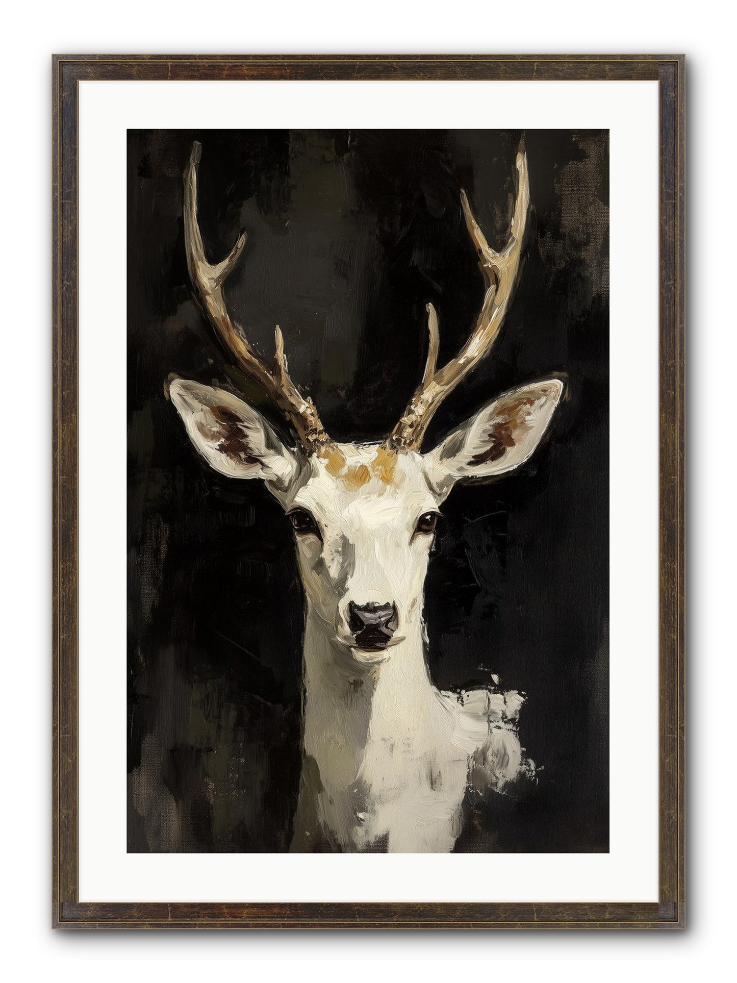 Winter's Whisper Framed Print - Slimwoods Black/Gold 20x30