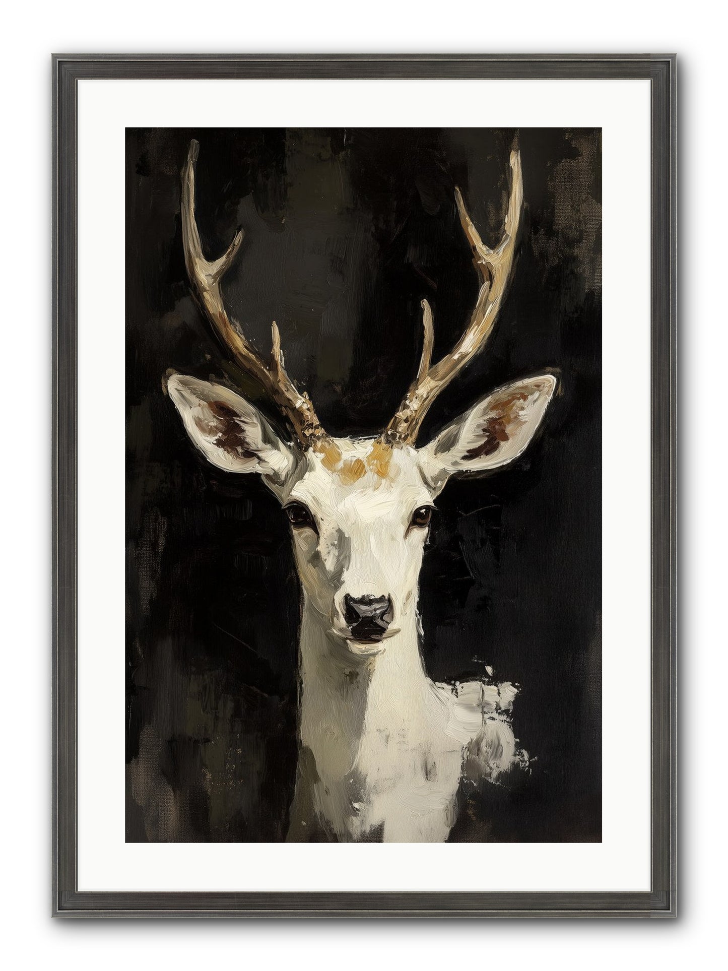 Winter's Whisper Framed Print - Slimwoods Black/Silver 20x30