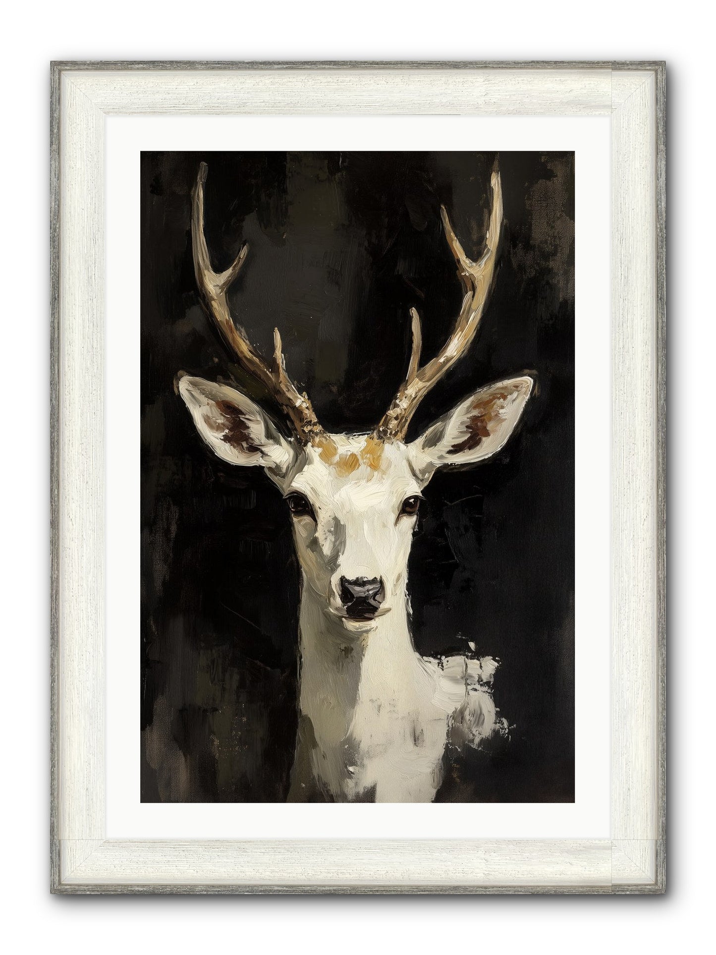 Winter's Whisper Framed Print - Driftwood White 24x36