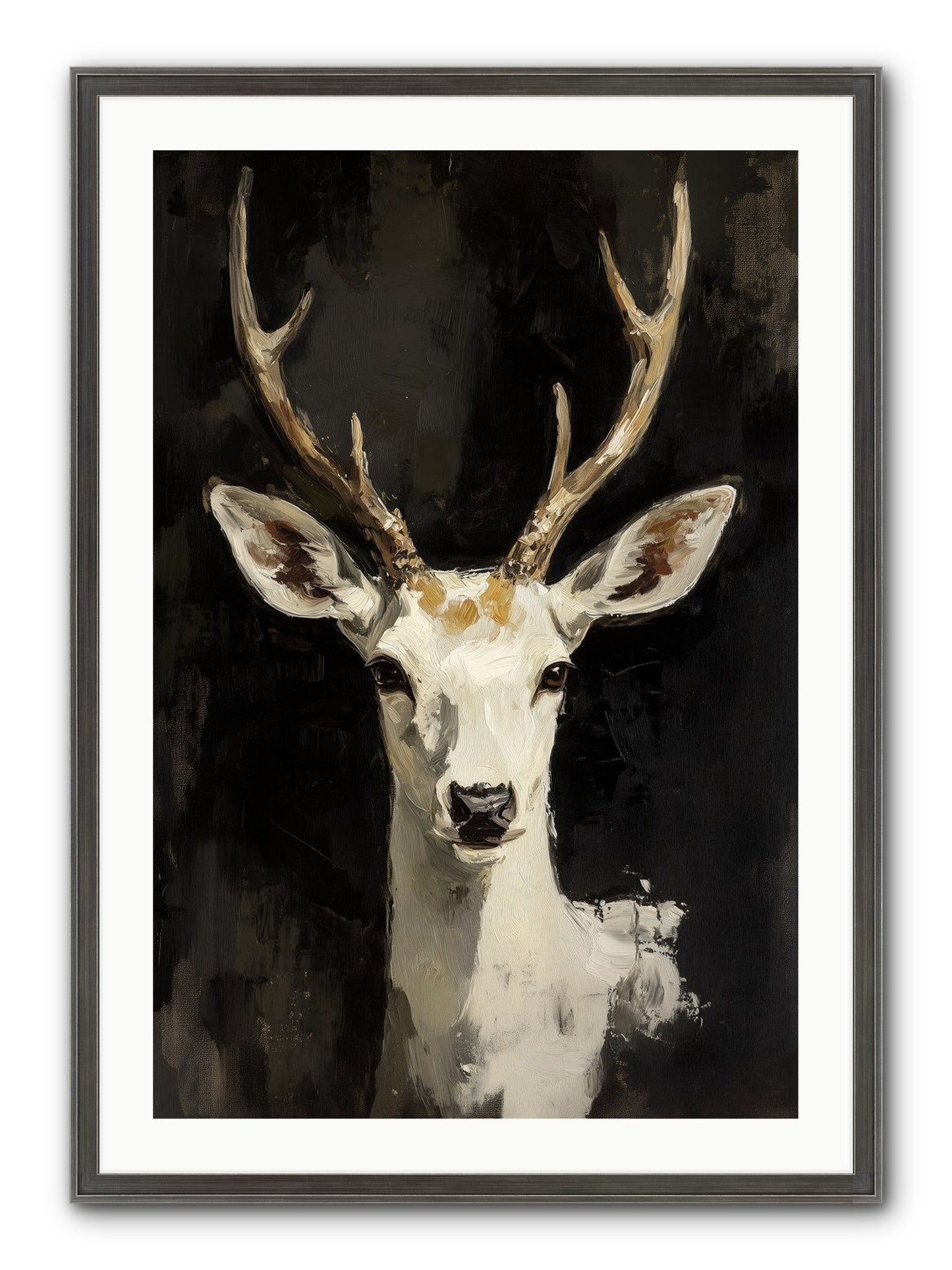 Winter's Whisper Framed Print - Slimwoods Black/Silver 24x36