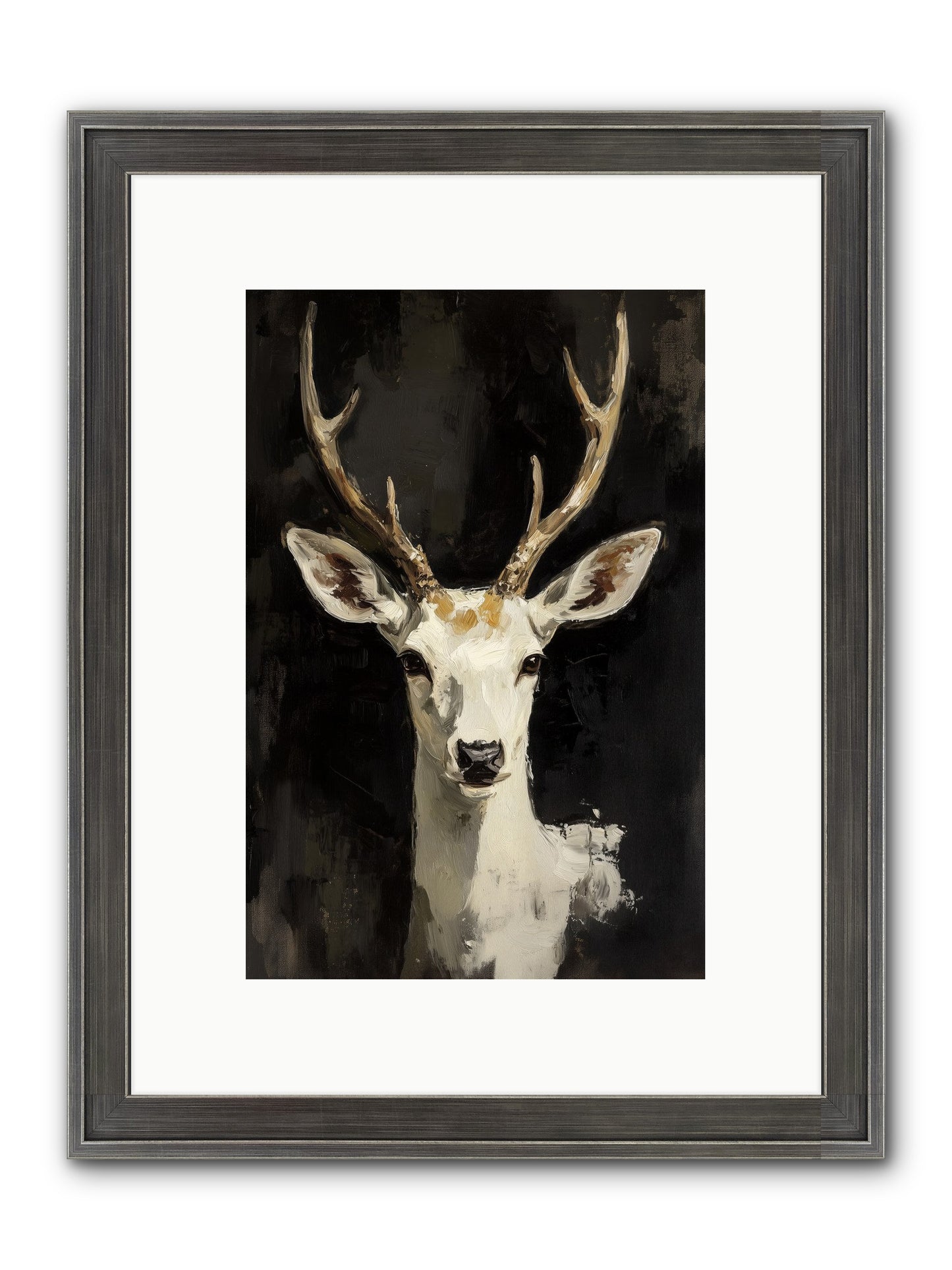 Winter's Whisper Framed Print - Slimwoods Black/Silver 8x12