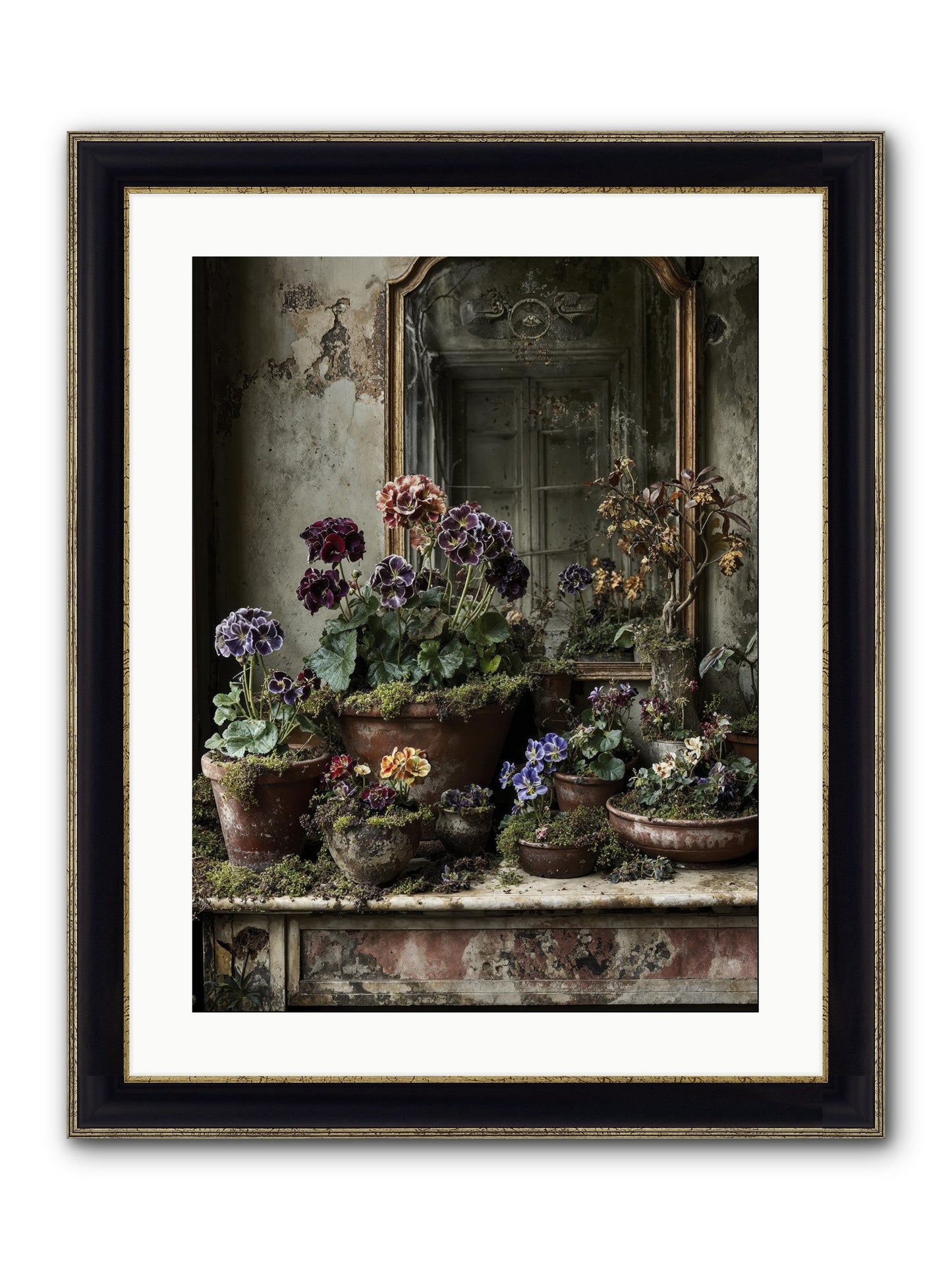 Wished Framed Print - Black & Gold 18x24