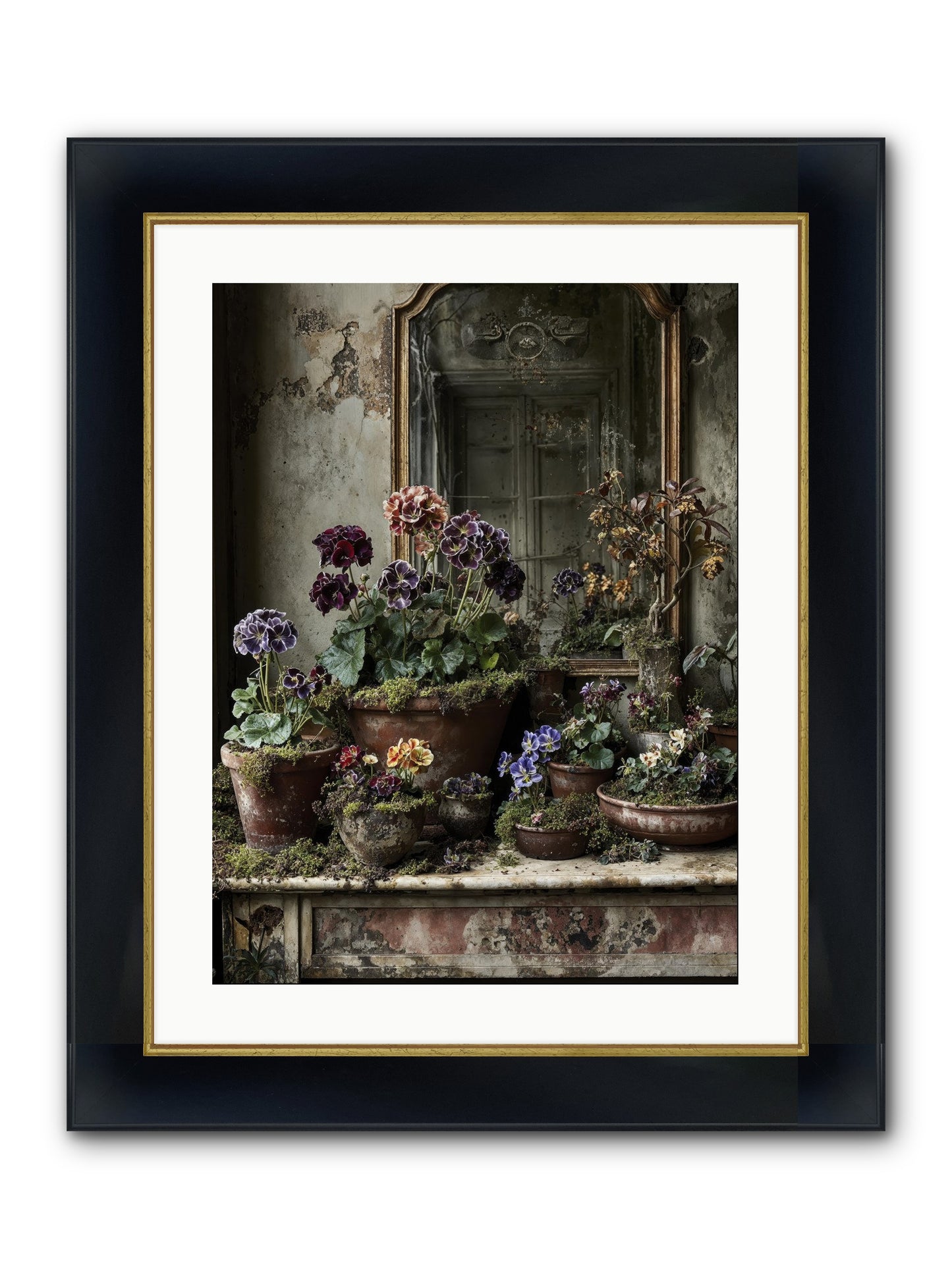 Wished Framed Print - Wide Black w/Gold 18x24