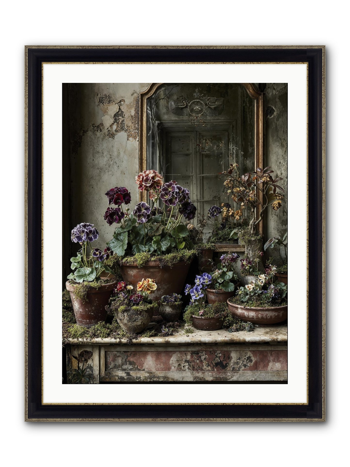 Wished Framed Print - Black & Gold 24x32
