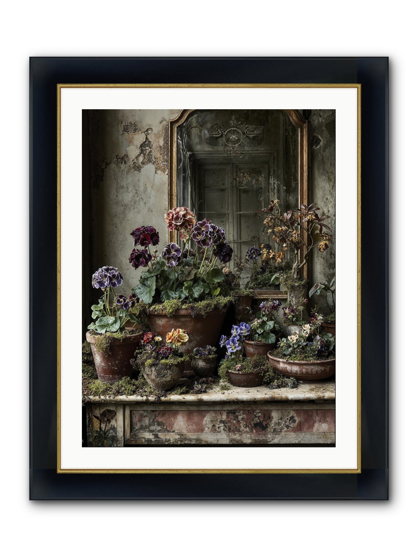 Wished Framed Print - Wide Black w/Gold 24x32