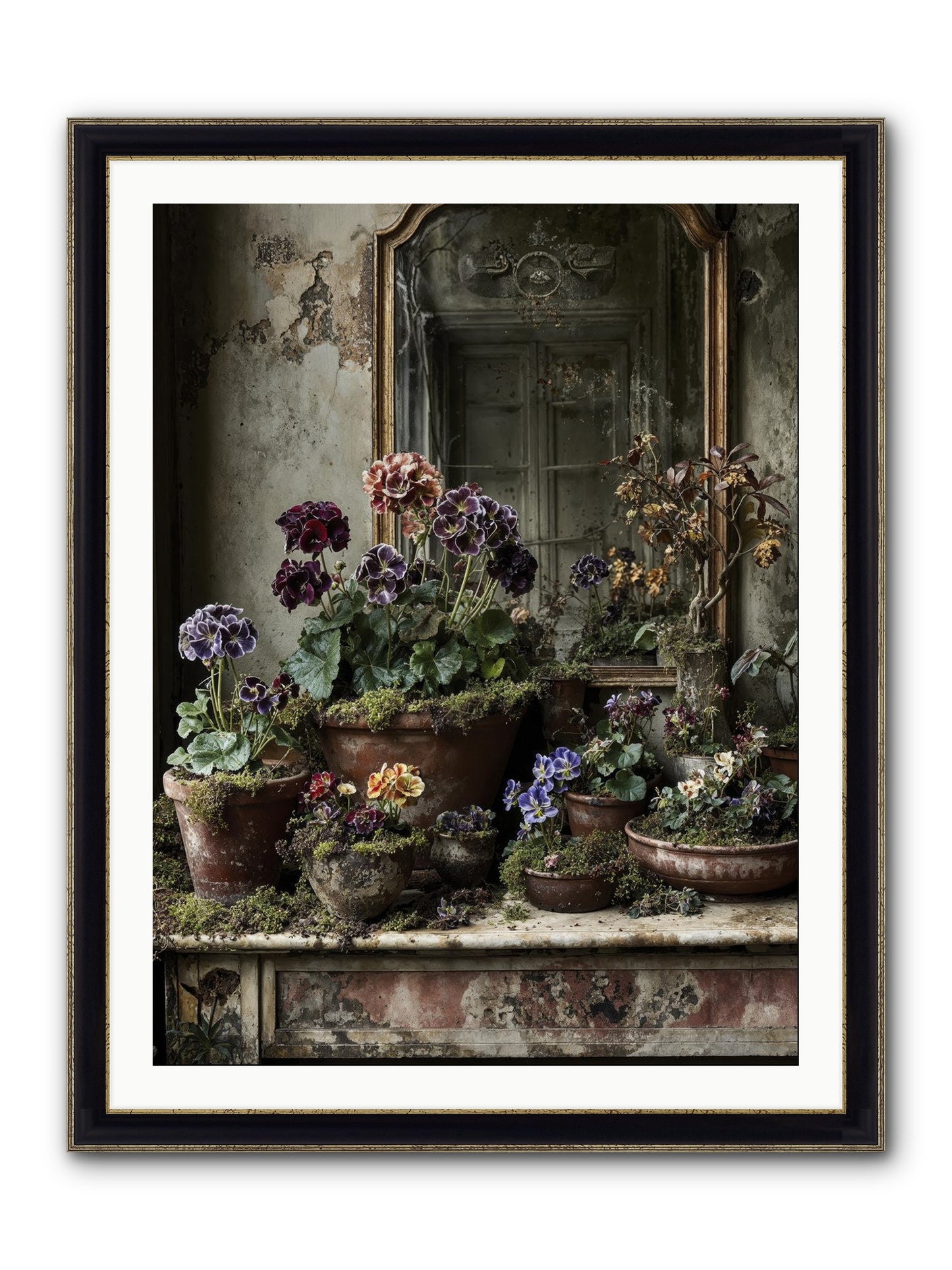 Wished Framed Print - Black & Gold 30x40