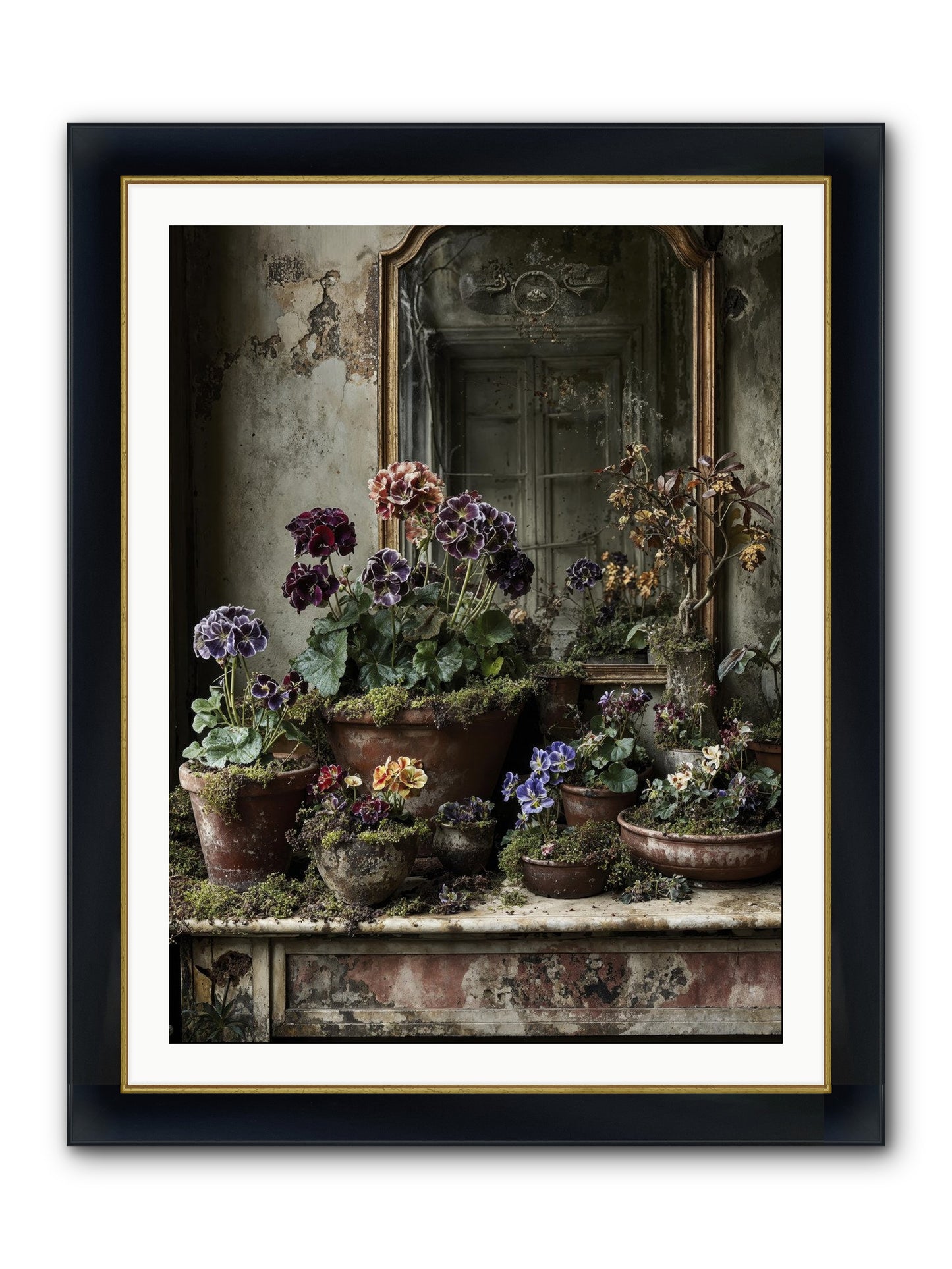 Wished Framed Print - Wide Black w/Gold 30x40