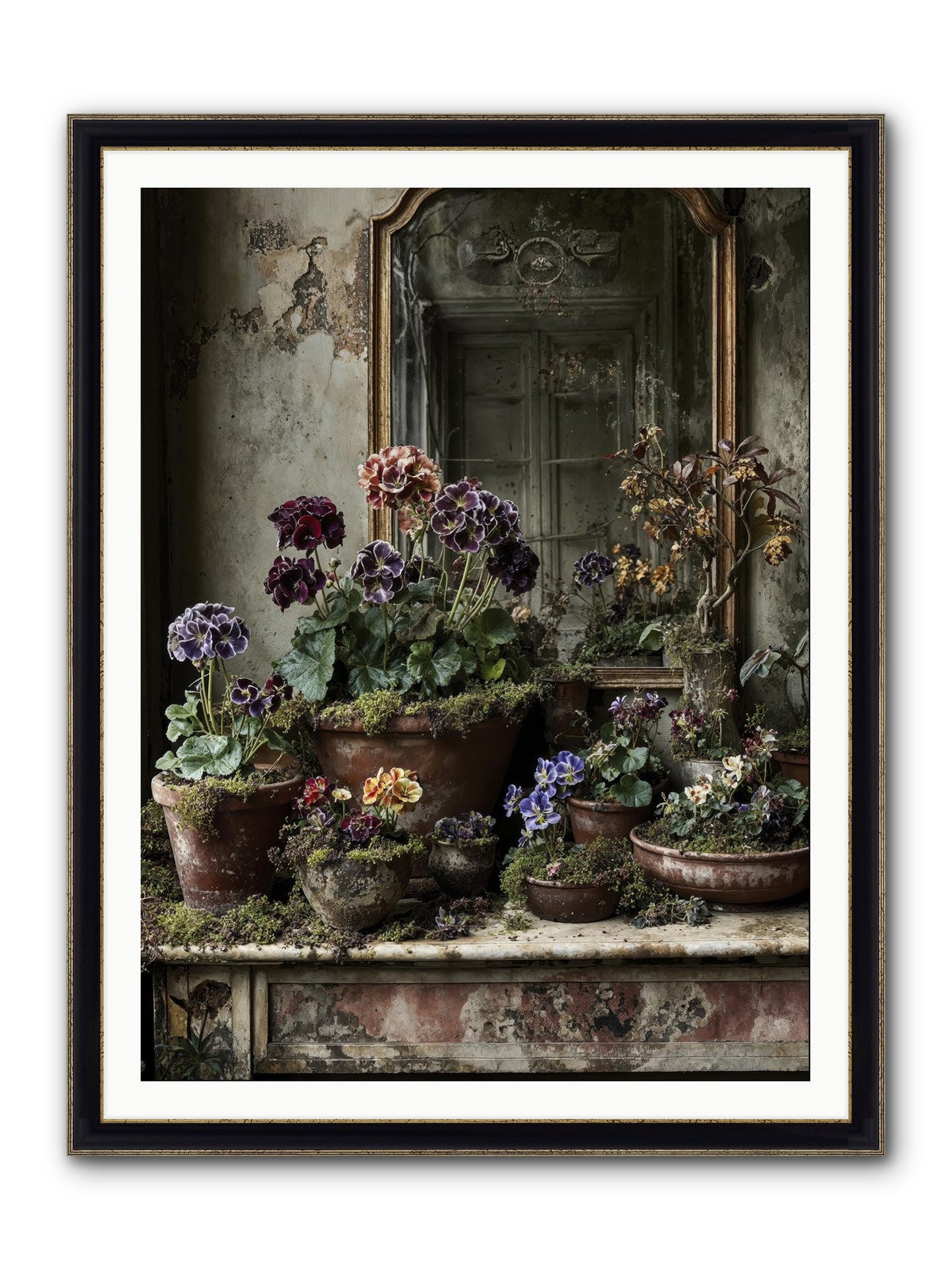 Wished Framed Print - Black & Gold 36x48